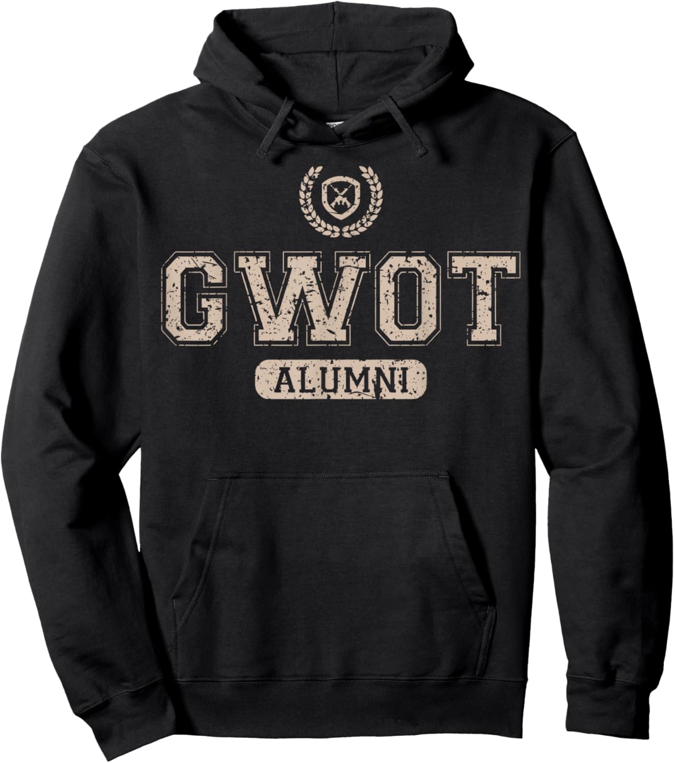 Retro Afghanistan Alumni GWOT OEF Veteran Hoodie - Hoodie | Black