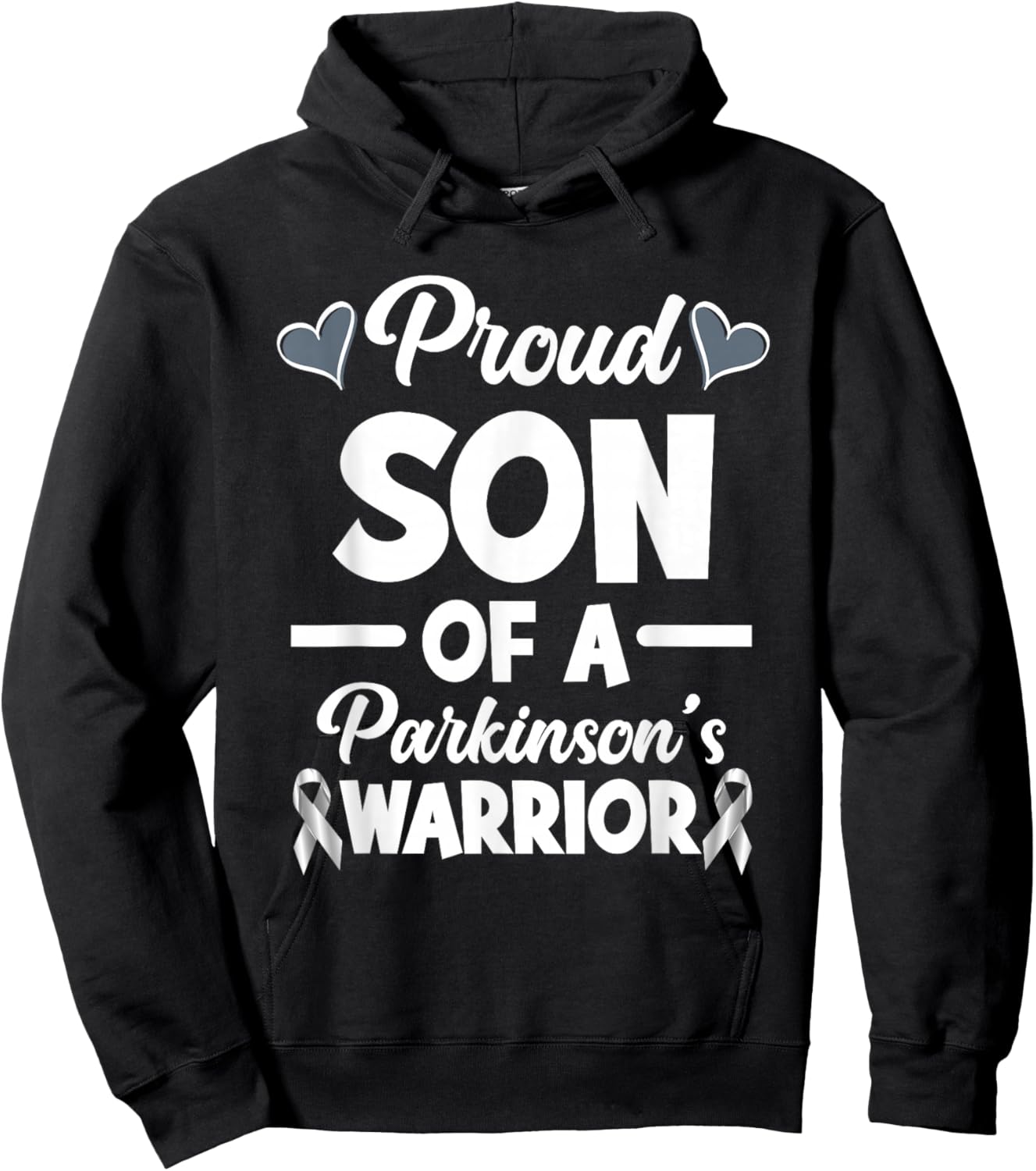 Proud Son Of A Parkinson's Warrior Parkinson's Awareness Hoodie - Hoodie | Black
