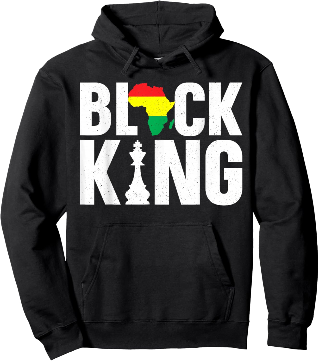 Cool Black King Art Dad Boys Africa Map African King Hoodie - Hoodie | Black