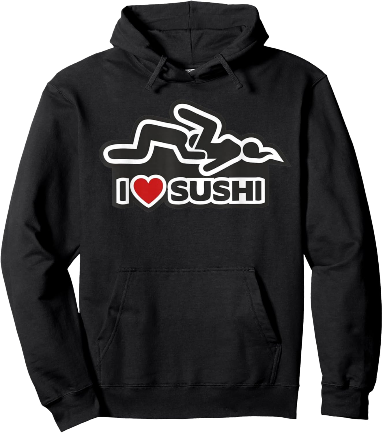 I love sushi - dirty Hoodie - Hoodie | Black