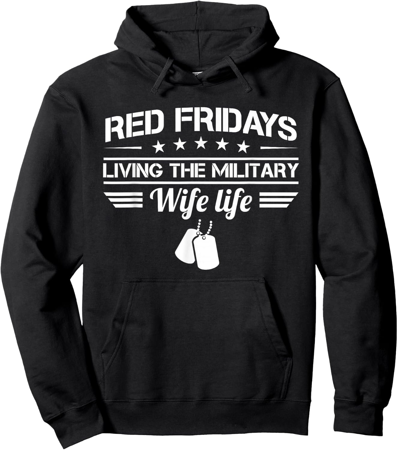 Red Fridays Living The Military Wife Life Deployment Hoodie - Hoodie | Black