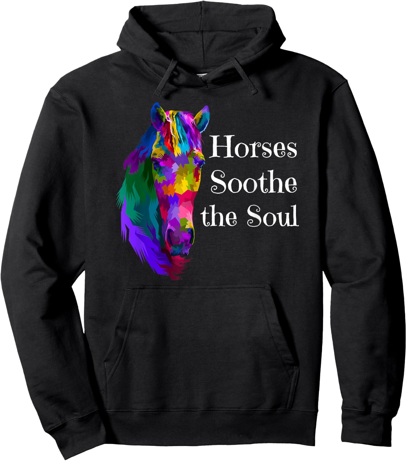 Horses Soothe Soul Horse Calming Therapy Equine Therapist Hoodie - Hoodie | Black