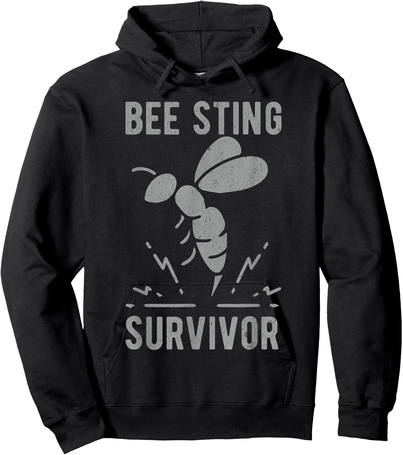 Vintage Bee Sting Survivor I Survived a Bee Sting Bee Keeper Hoodie - Hoodie | Black