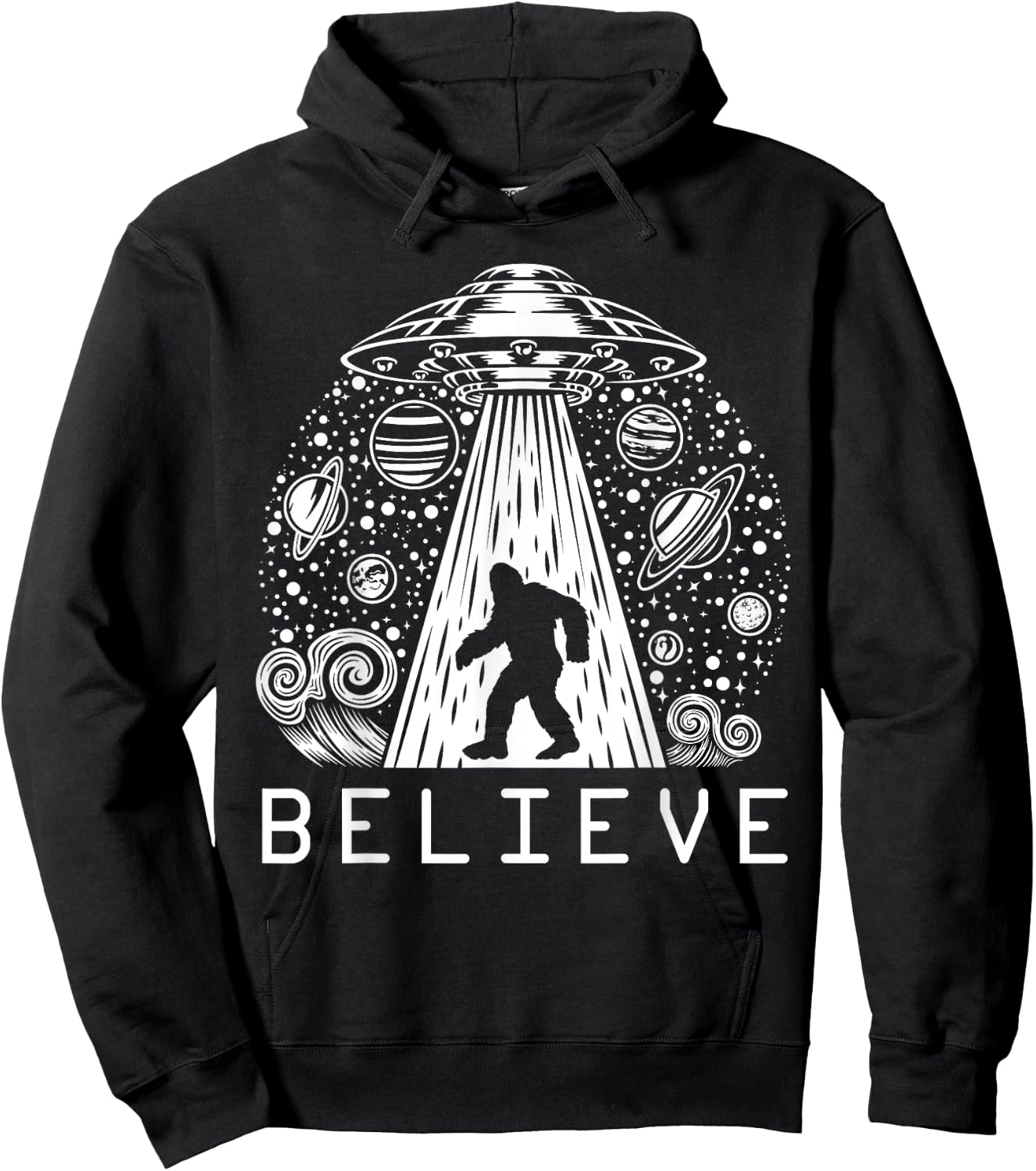 Bigfoot UFO Conspiracy Theory - Alien Physics Hoodie - Hoodie | Black