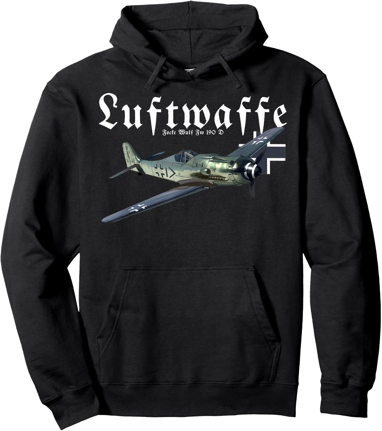 German Warbird I Focke-Wulf FW 190 I WW2 Airplanes Hoodie - Hoodie | Black