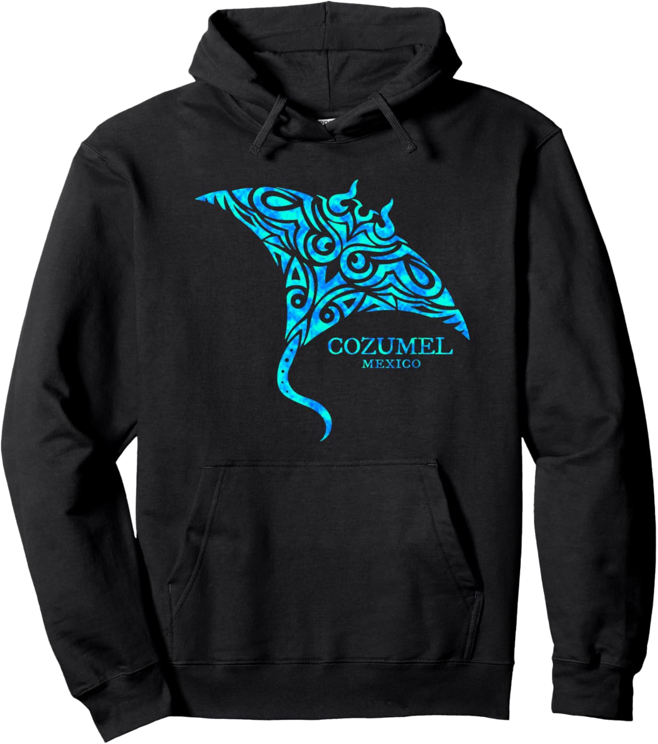 Cozumel Mexico Stingray Boys Girls Souvenir Hoodie - Hoodie | Black