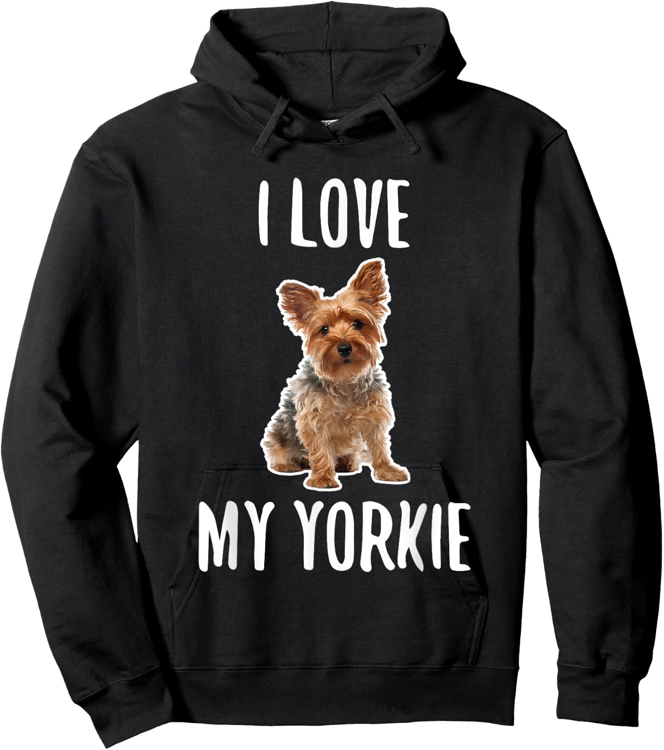 Yorkshire Terrier Dog Owner - I Love My Yorkie Women Kids Hoodie - Hoodie | Black