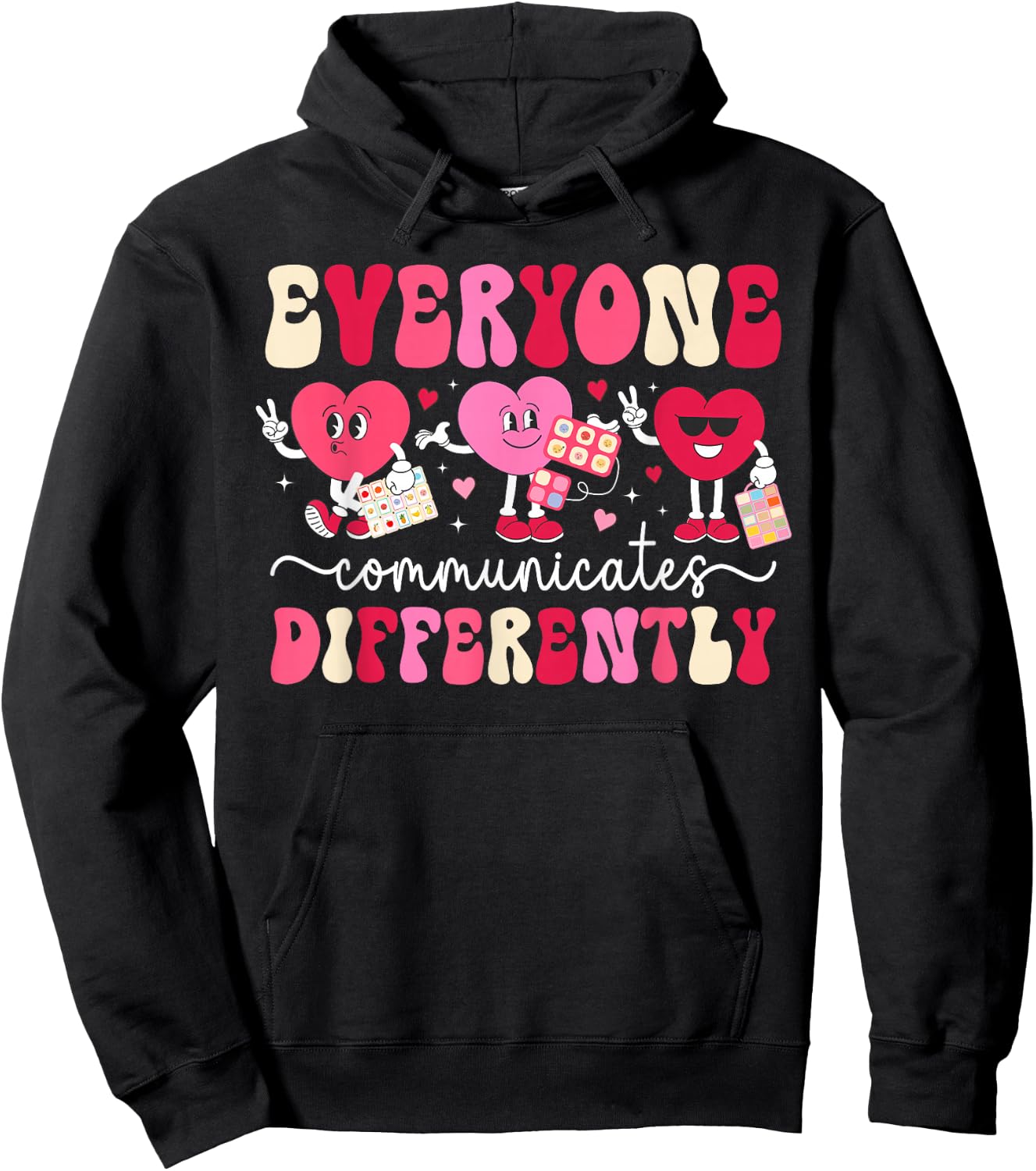 Valentine SLP Valentines Day Speech Language Pathologist Hoodie - Hoodie | Black
