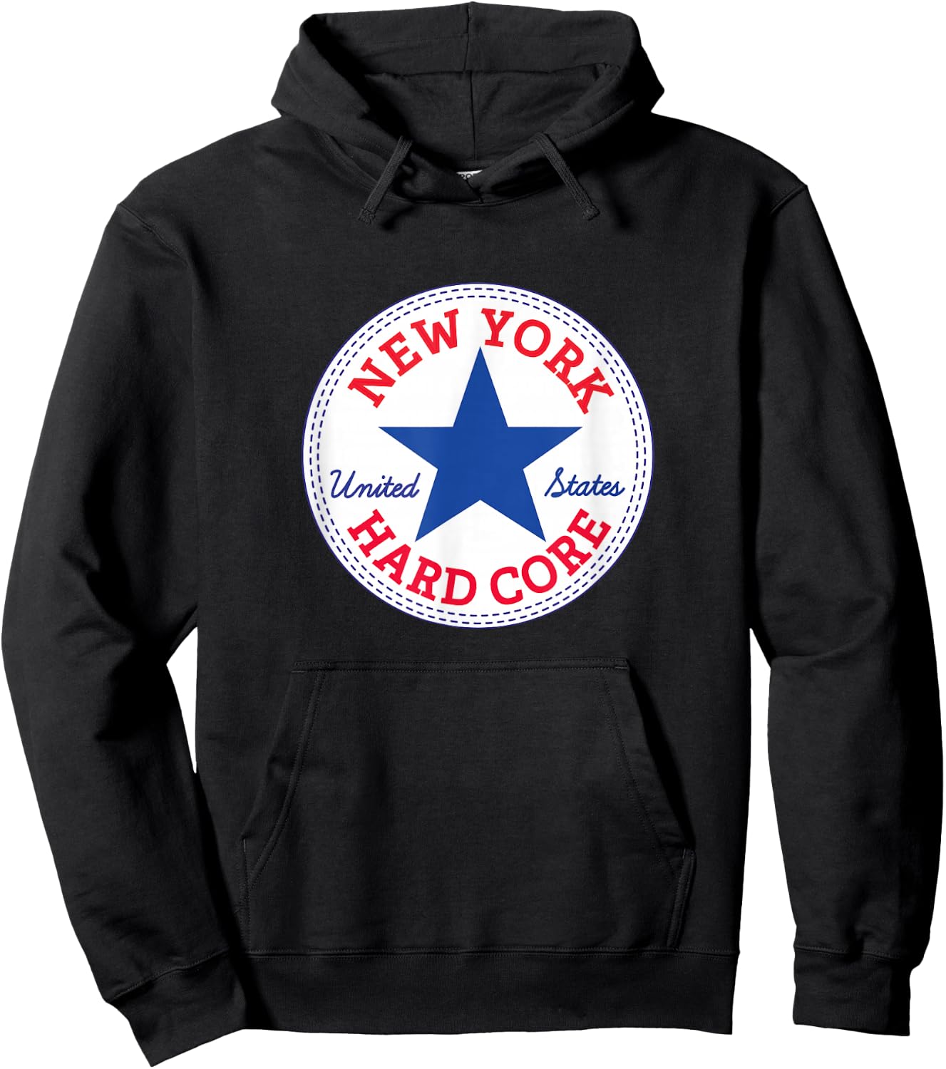 New York HARD CORE NYHC USA Straight Edge Hoodie - Hoodie | Black
