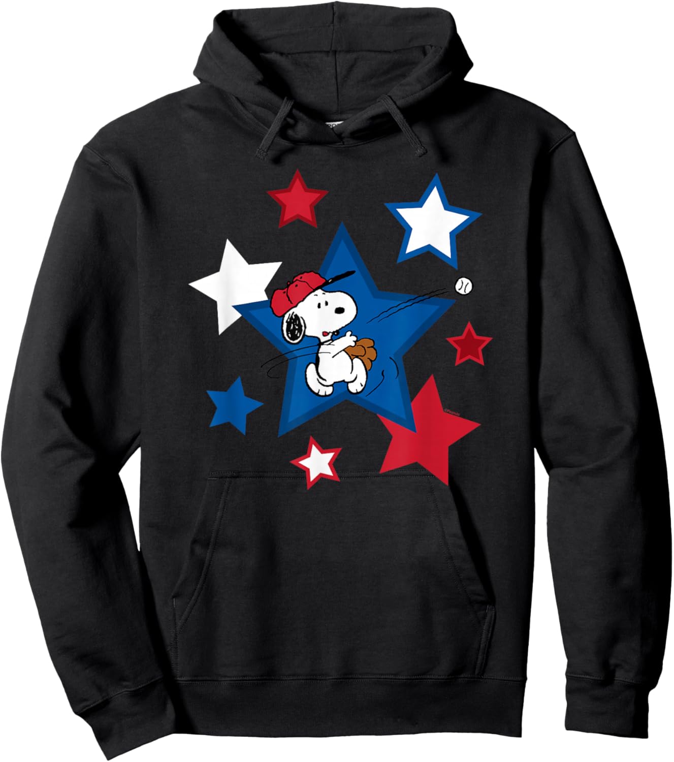 Peanuts Snoopy Baseball Stars Hoodie - Hoodie | Black
