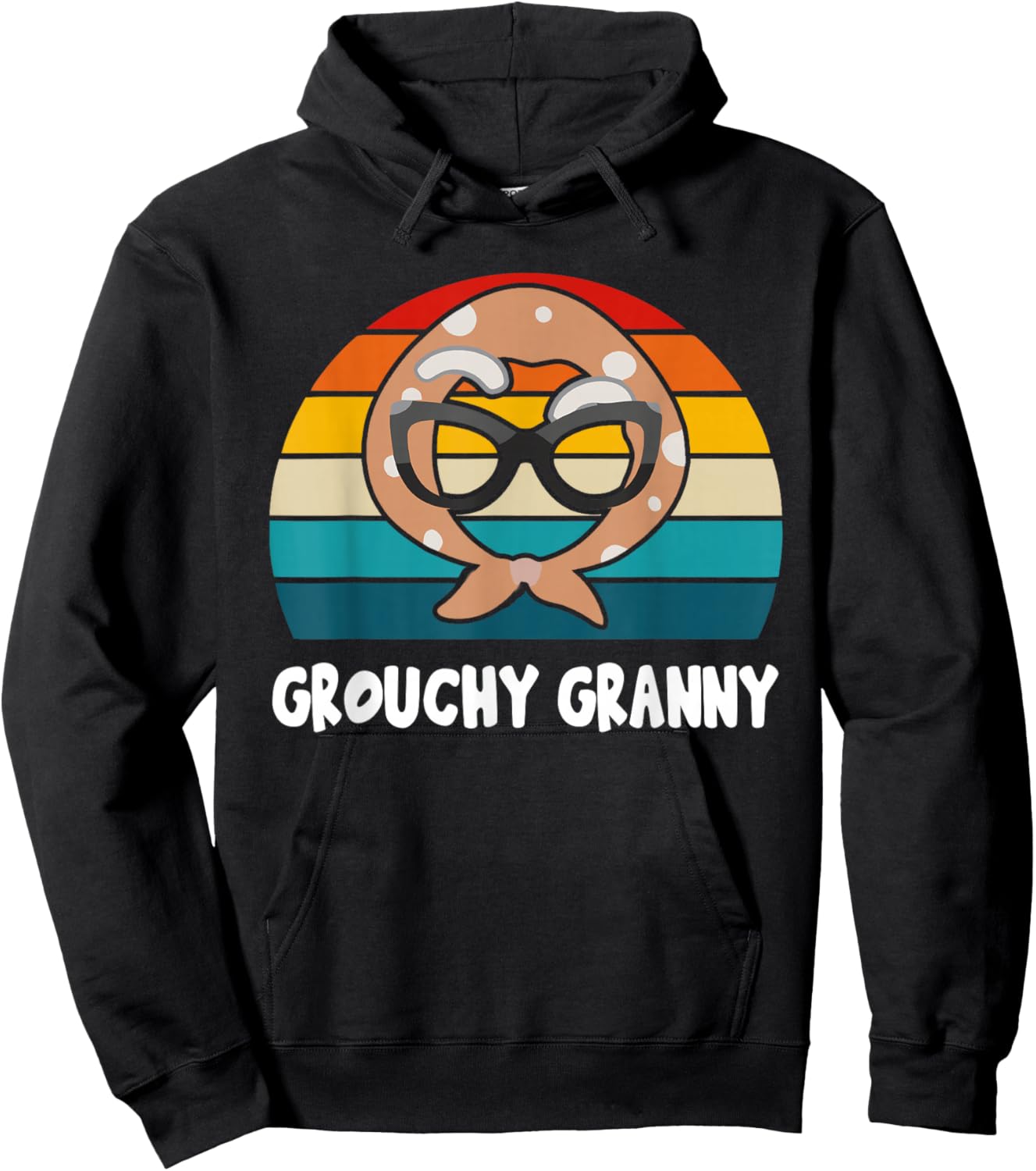 Grouchy Granny Funny Retro Vintage Hoodie - Hoodie | Black