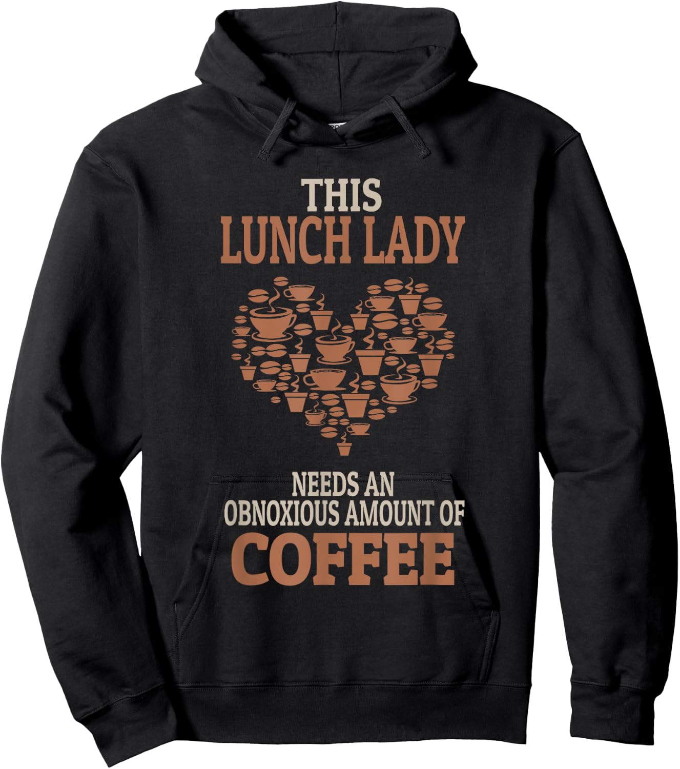 Lunch Lady Coffee Lover Hoodie - Hoodie | Black
