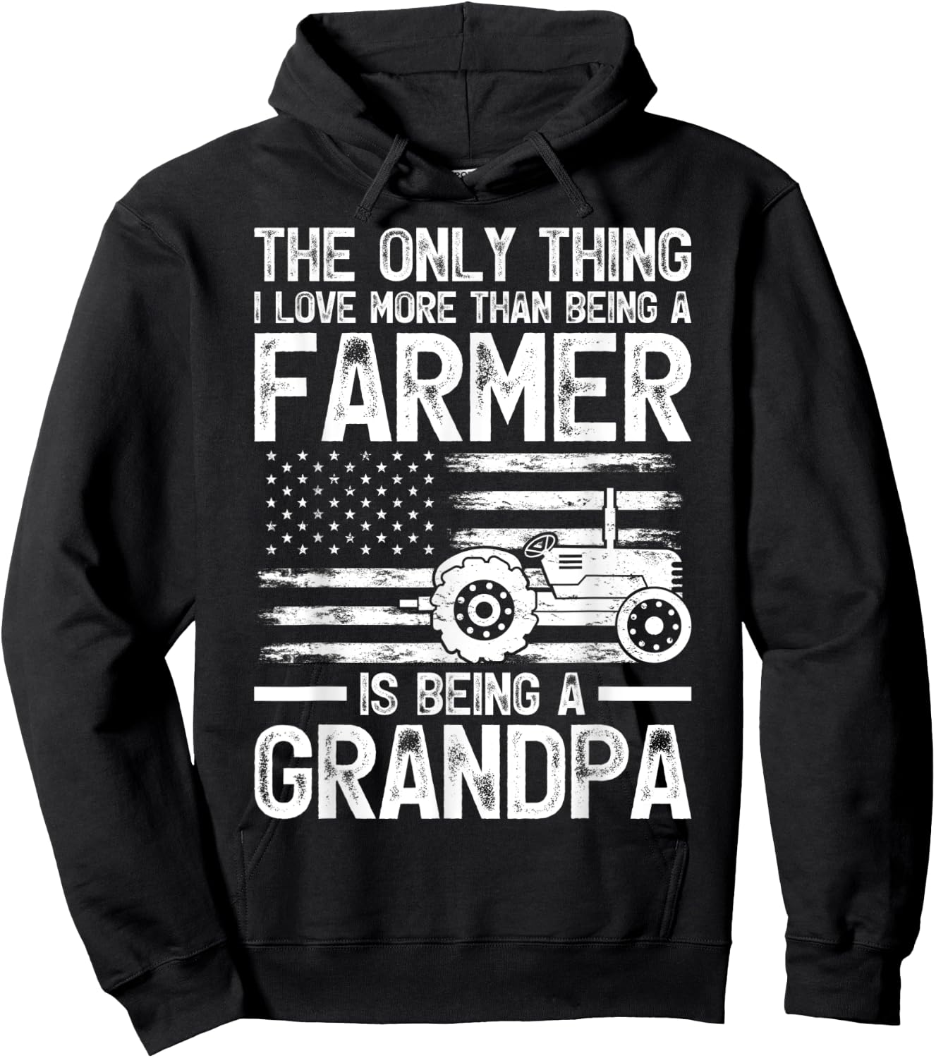 The Only Thing I Love More Than Being A Farmer Grandpa Hoodie - Hoodie | Black