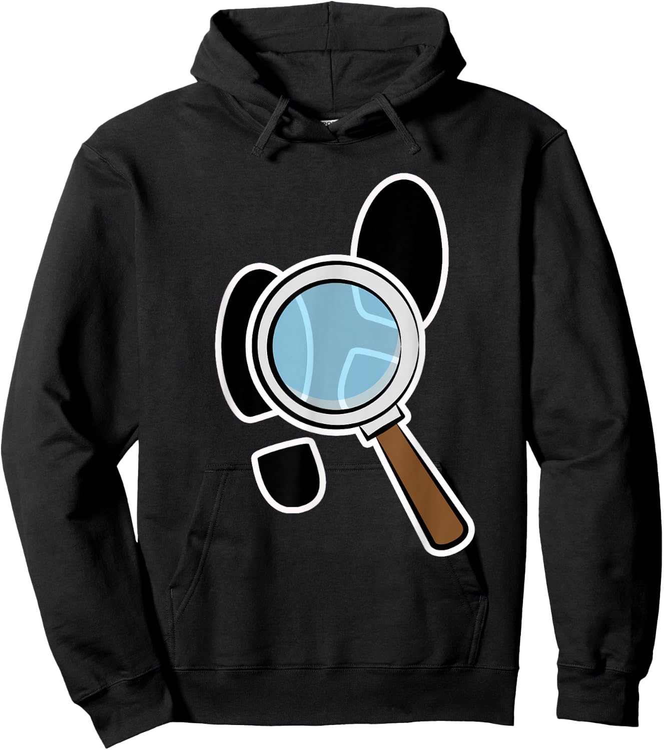 Detective design - magnifying glass Hoodie - Hoodie | Black