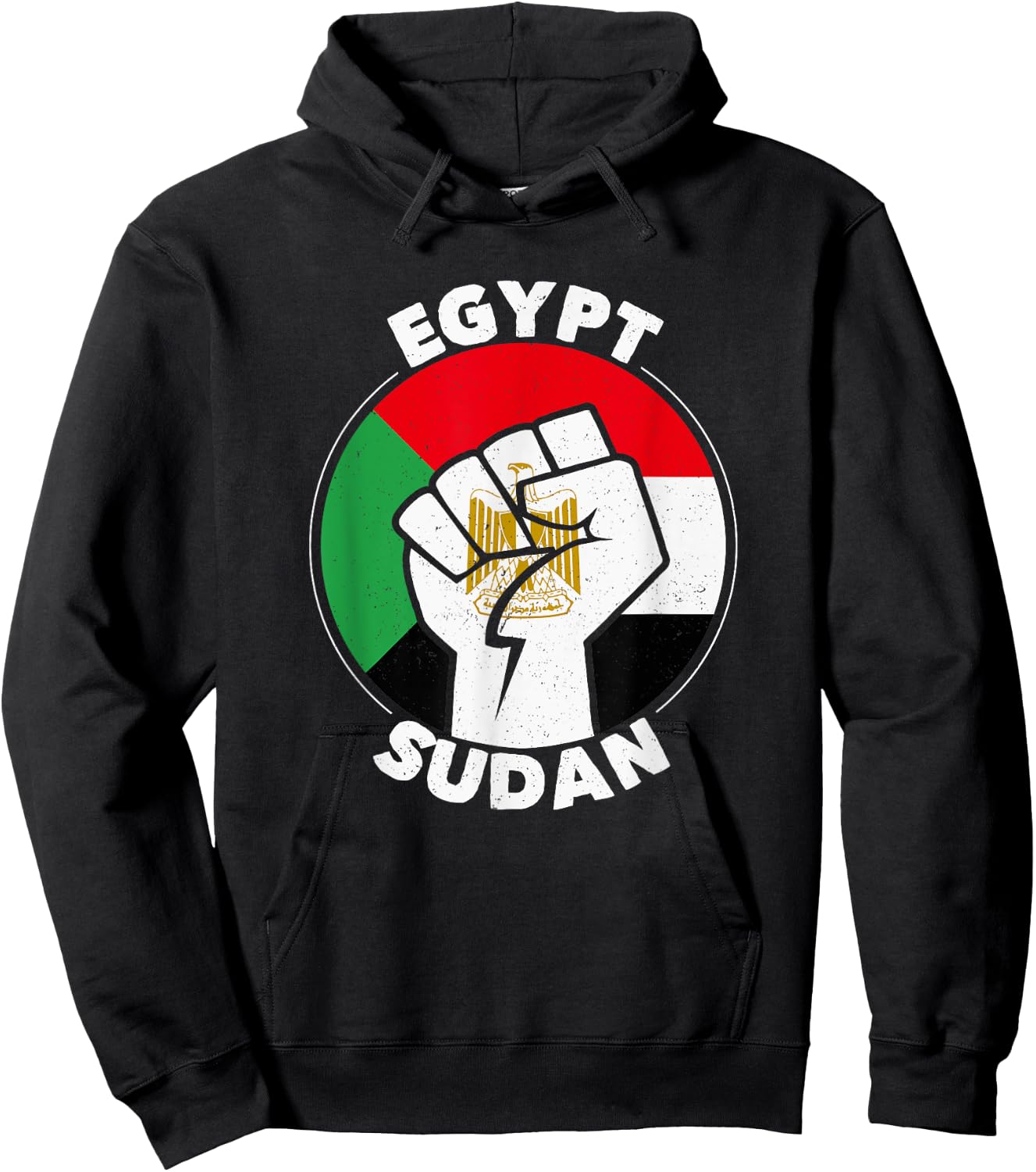 Egypt Sudan Proud Egyptian & Sudanese Countries Flag Hoodie - Hoodie | Black