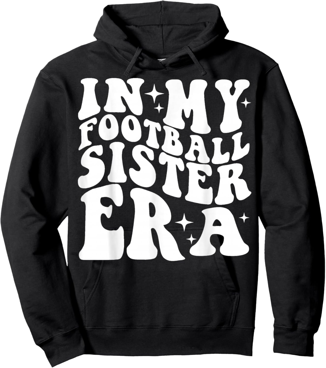 in My Football Sister Era Hoodie - Hoodie | Black