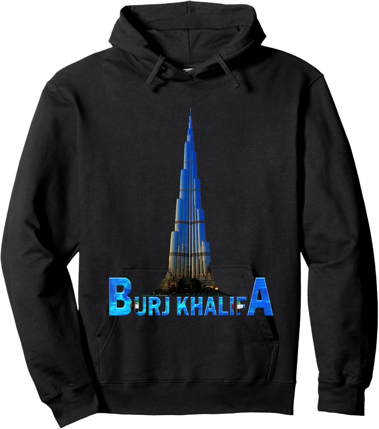 Burj Khalifa Dubai Tallest Building United Arab Emirates UAE Hoodie - Hoodie | Black