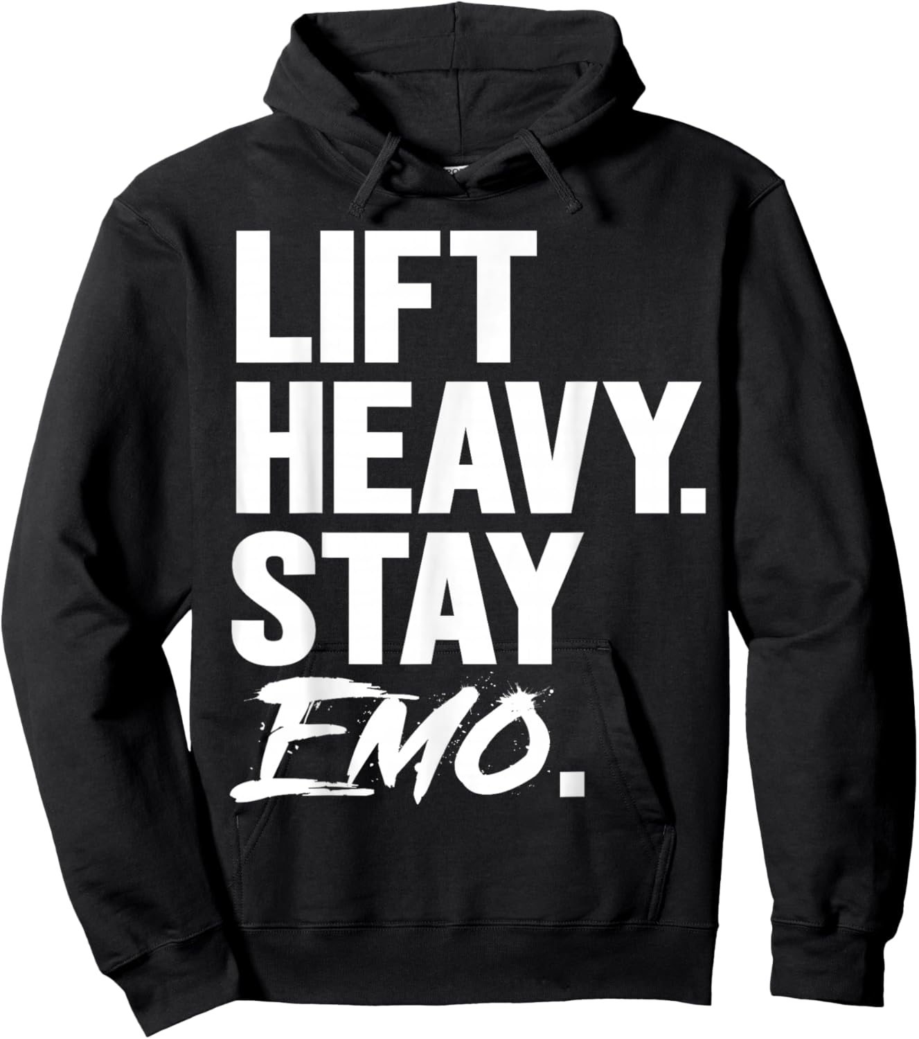 Lift Heavy Stay Emo Gym and Fitness Weightlifting Emo Lover Hoodie - Hoodie | Black