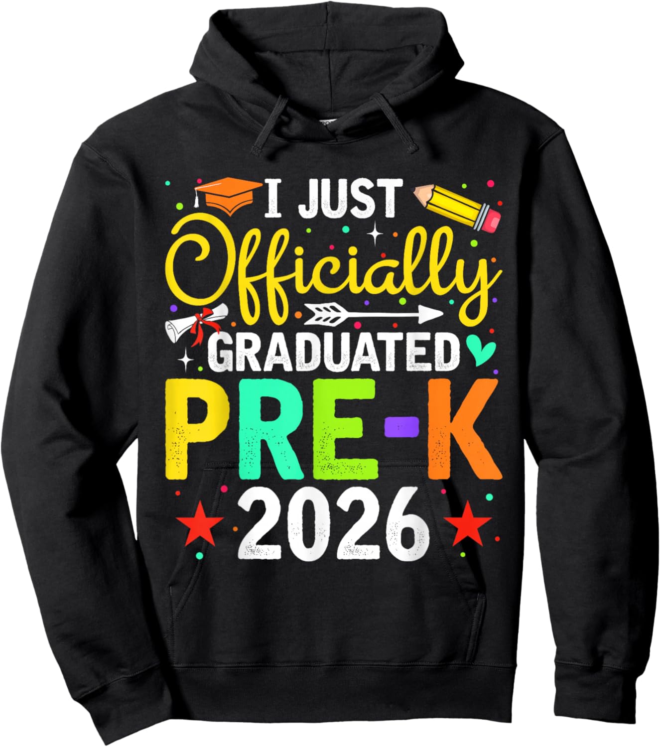 Officially Graduated Pre-K School 2026 Graduation Day Gifts Hoodie - Hoodie | Black