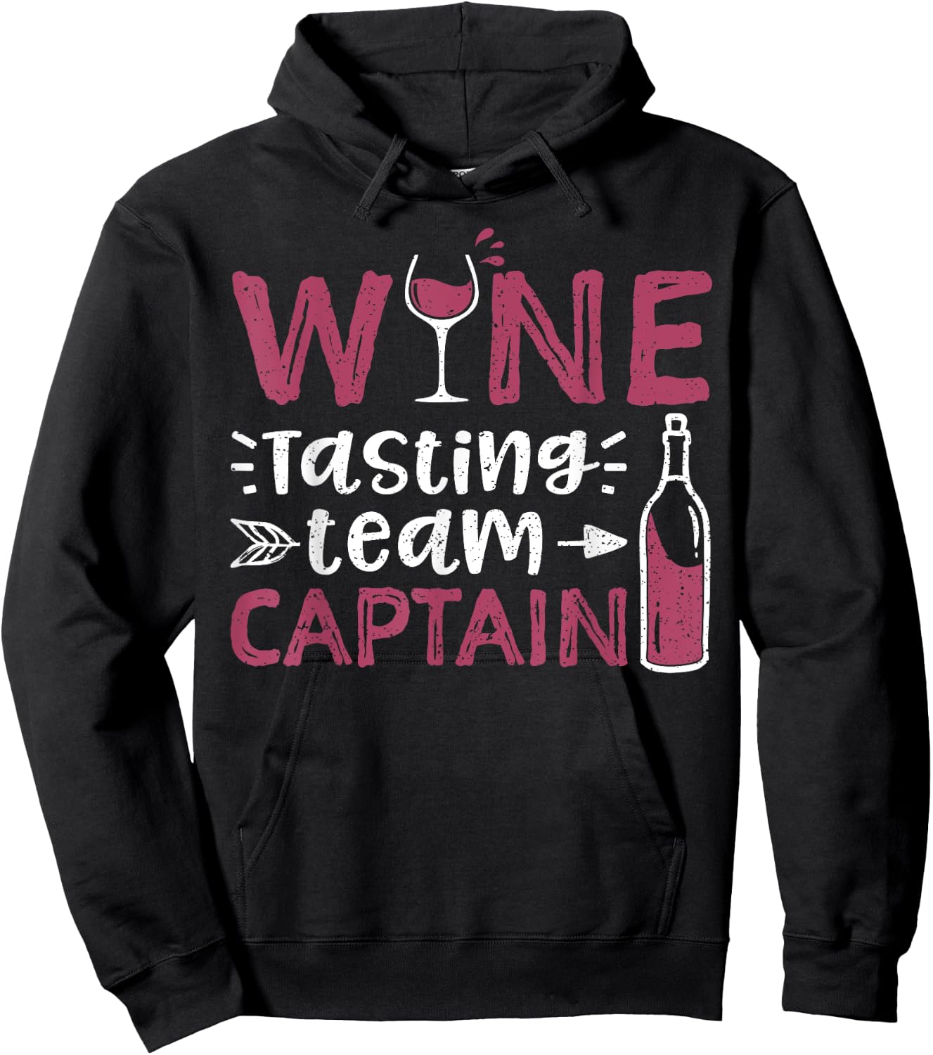 Wine Tasting Team Captain - Wine Hoodie - Hoodie | Black