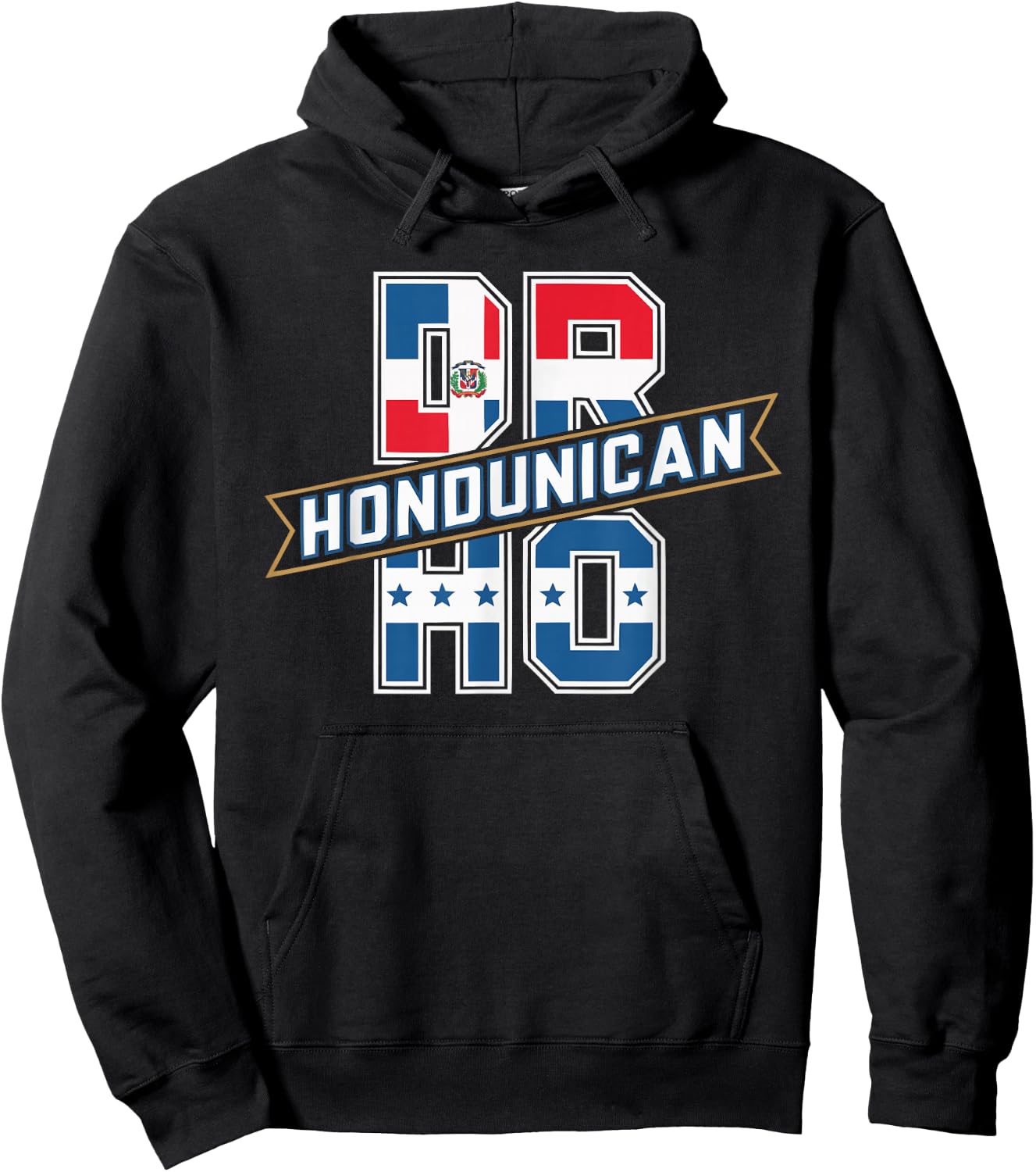 Half Dominican Half Honduran Dominican Republic Honduras Hoodie - Hoodie | Black