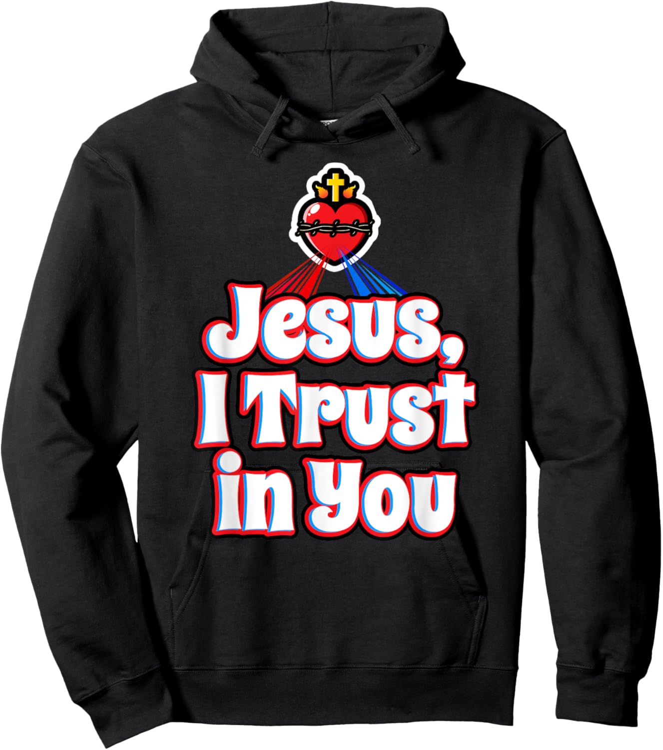 Divine Mercy for Kids Jesus I Trust in You Sacred Heart Cute Hoodie - Hoodie | Black