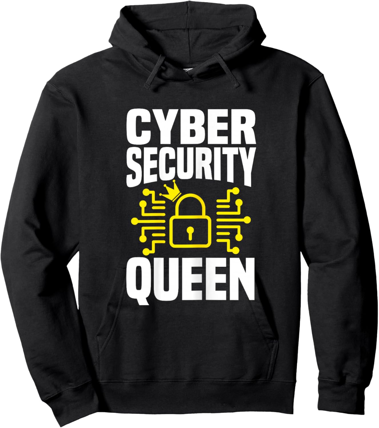 Great Cyber Security Queen Outfit Computer Science Hoodie - Hoodie | Black