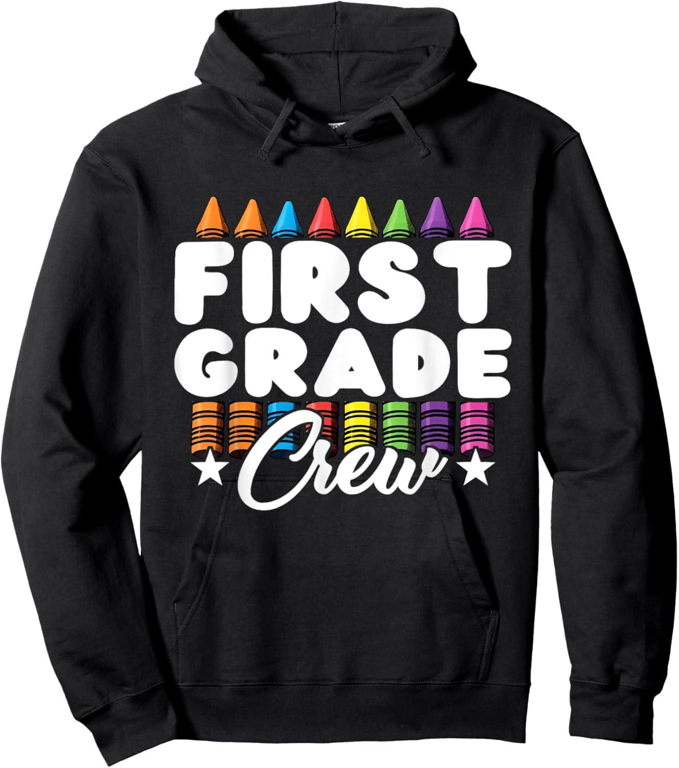 First Grade Crew Teacher Kids Team Back To School Squad Hoodie - Hoodie | Black