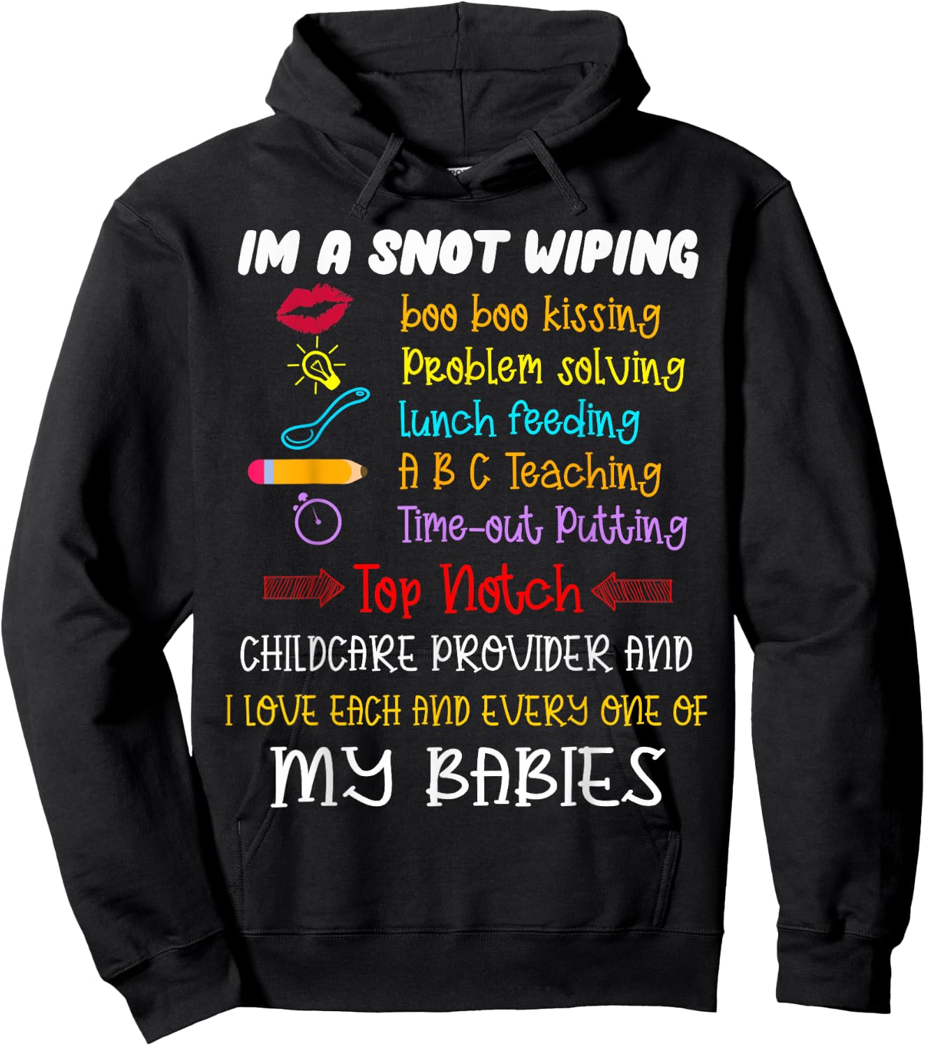Childcare Provider Teachers Child Care Daycare Provider Hoodie - Hoodie | Black
