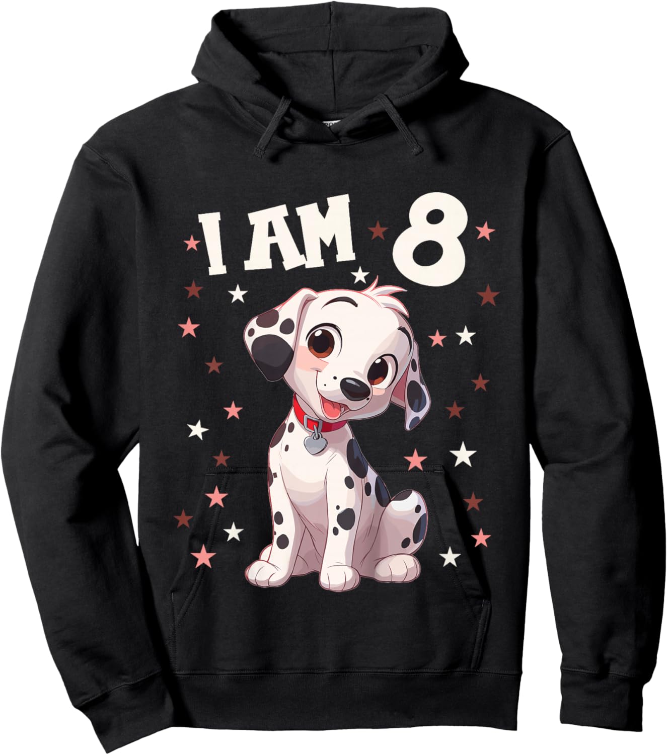 Kids 8 Years old 8th birthday Dalmatian Dogs Dalmatian Dog Hoodie - Hoodie | Black
