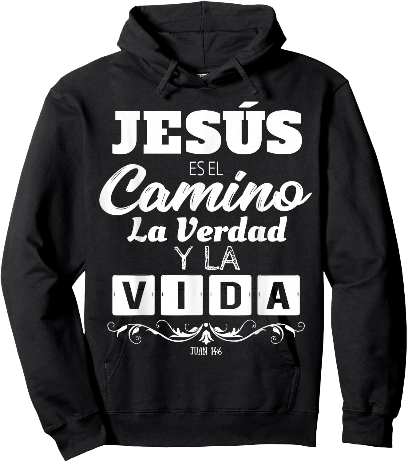 Mensajes Biblicos Espanol para Cristianos Camisetas Spanish Hoodie - Hoodie | Black