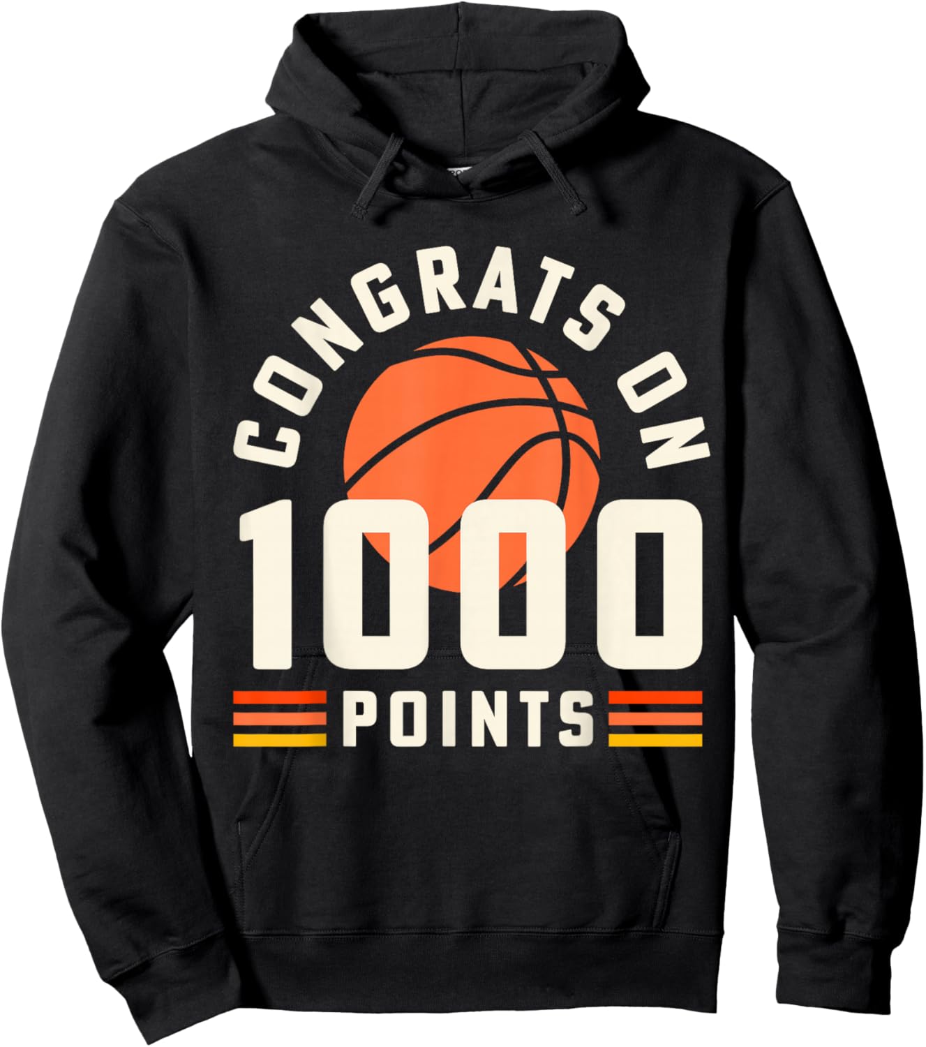 1000 Points Basketball Scorer Congrats Basketball Mom Hoodie - Hoodie | Black