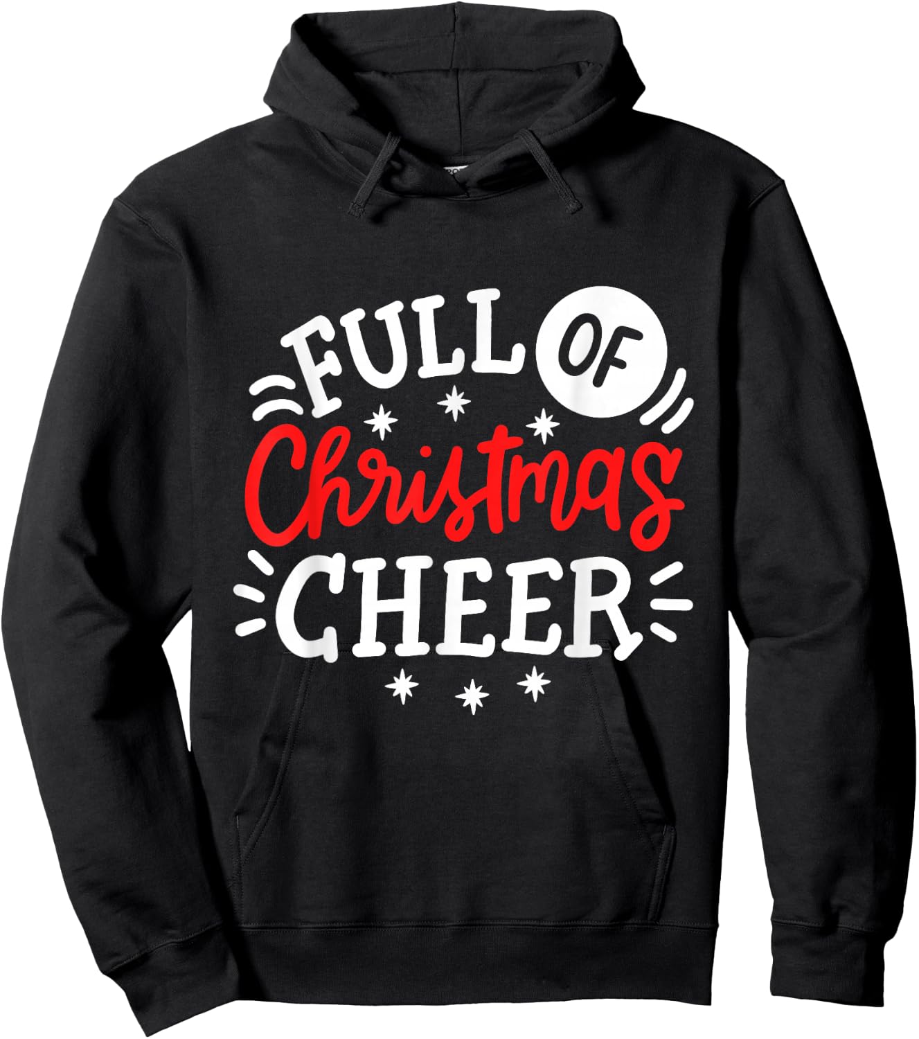Full Of Christmas Cheer Funny Matching Couples Xmas Outfit Hoodie - Hoodie | Black
