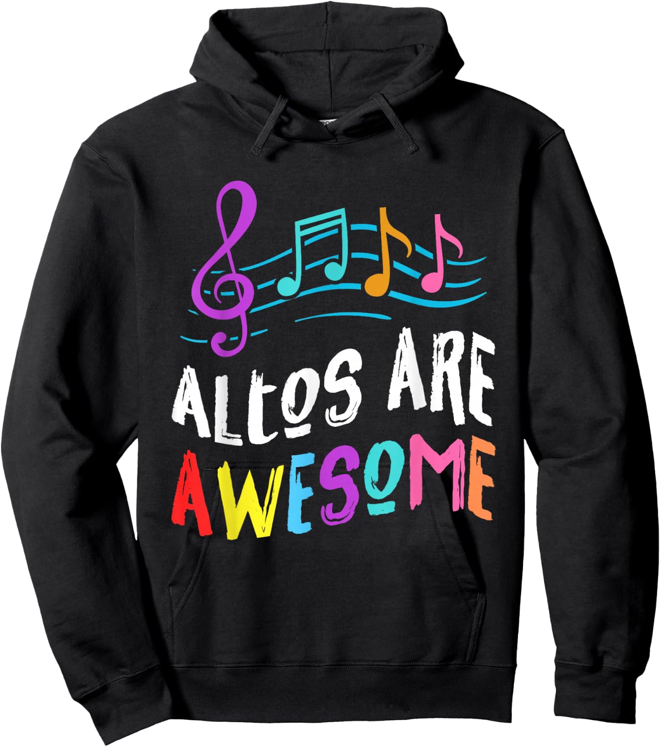 Altos Treble Clef Sheet Music Singing Vocal Choir Music Gift Hoodie - Hoodie | Black