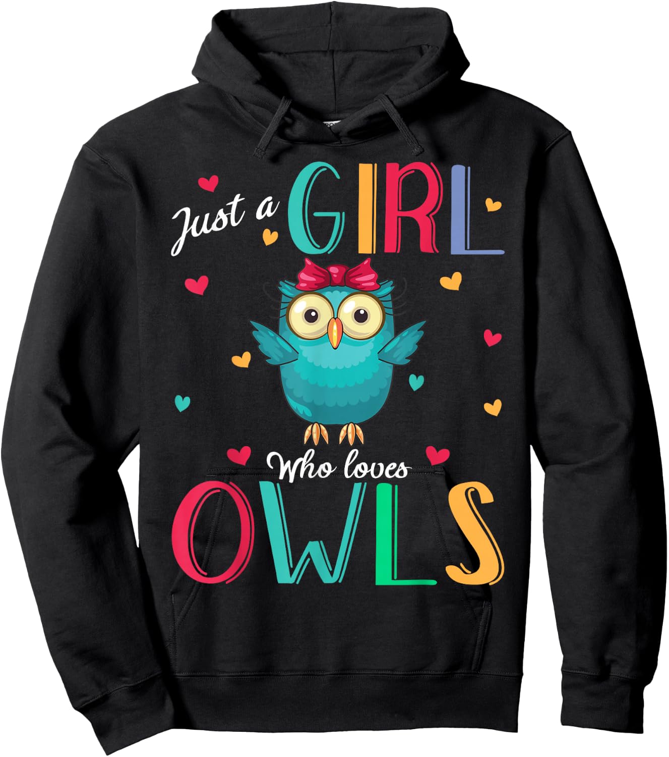 Just A Girl Who Loves Owls Shirt Owl Gift Hoodie - Hoodie | Black