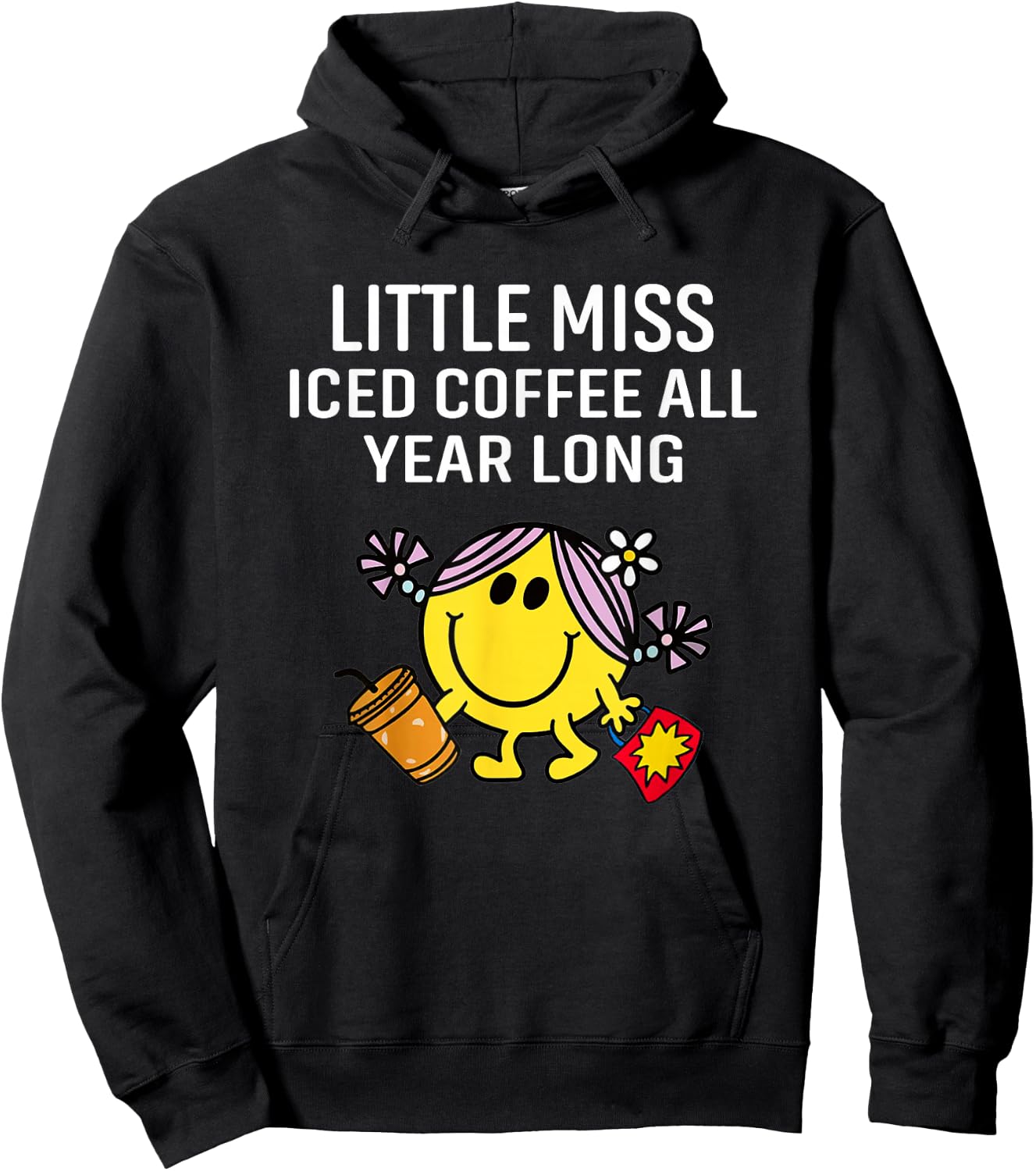 Little Miss Iced Coffee All Year Long Hoodie - Hoodie | Black