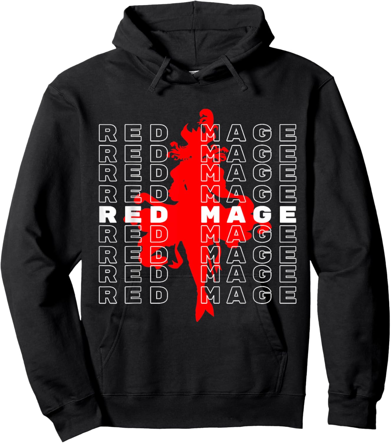 Red Mage Aesthetic - For Warriors of Light & Darkness Hoodie - Hoodie | Black