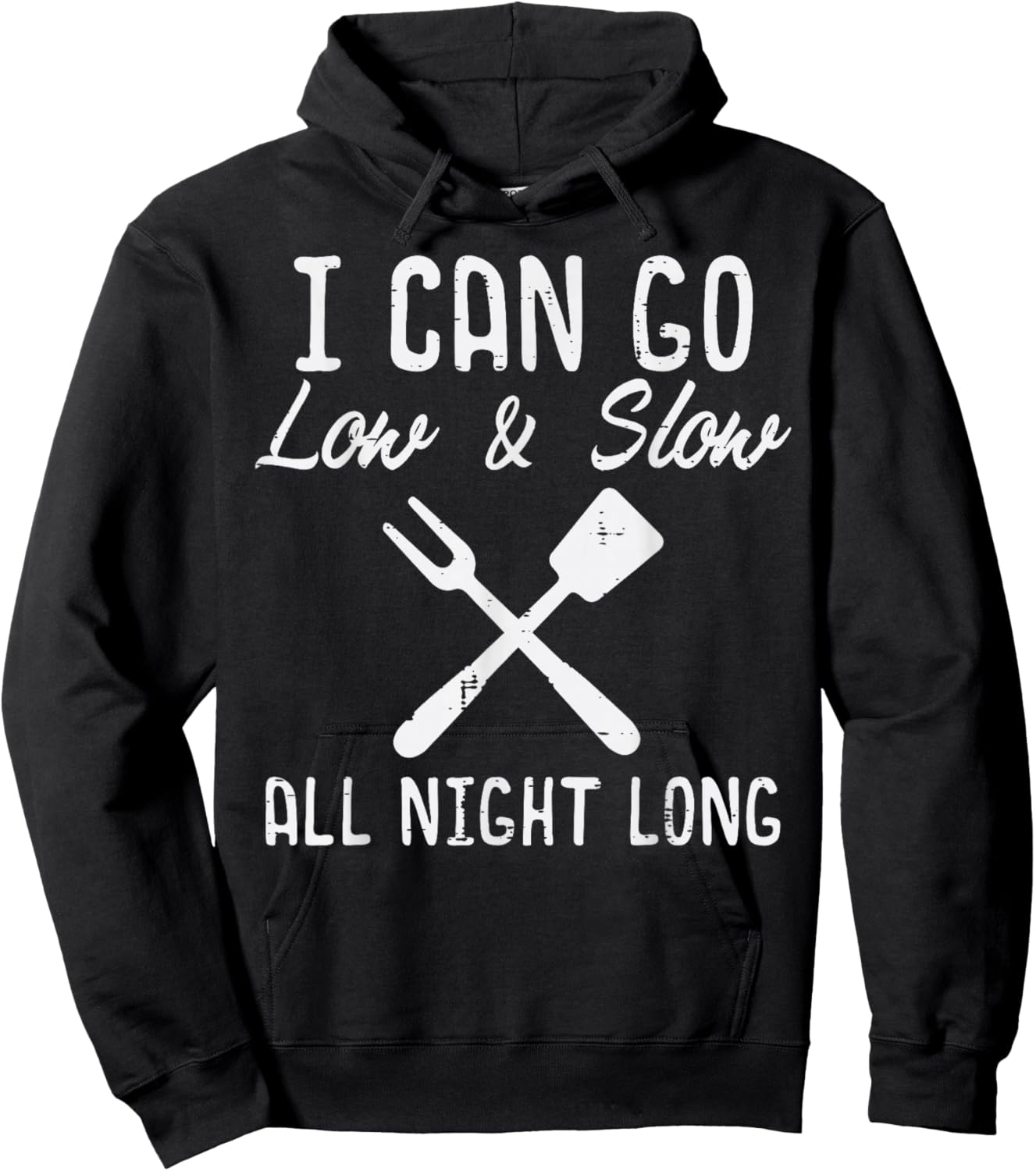 Bbq I Can Go Low Slow Funny Barbecue Grilling Dad Men Women Hoodie - Hoodie | Black