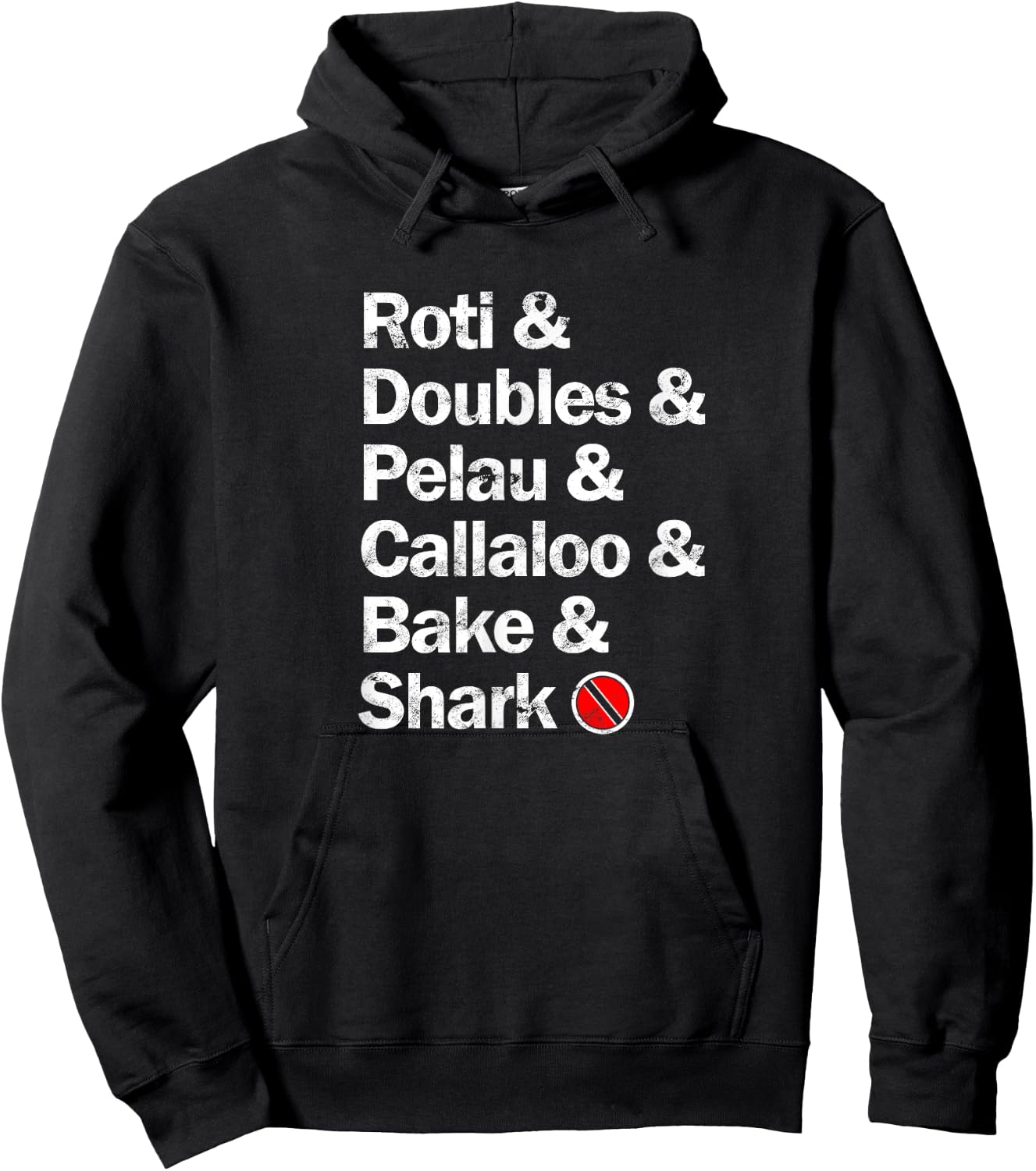 Roti & Doubles & Pelau & Callaloo & Bake & Shark - Indian Hoodie - Hoodie | Black