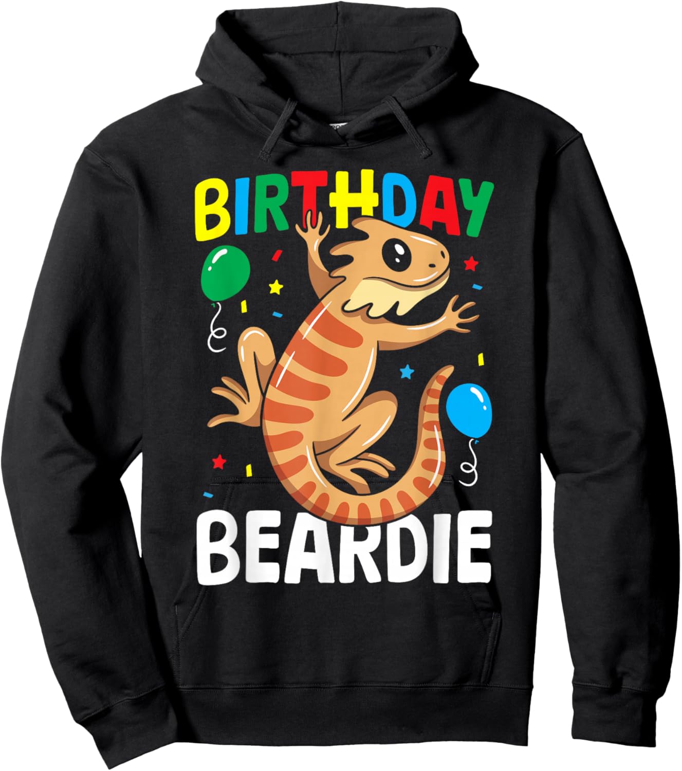 Bearded Dragon Birthday Beardie Cute Kids Bearded Dragon Hoodie - Hoodie | Black