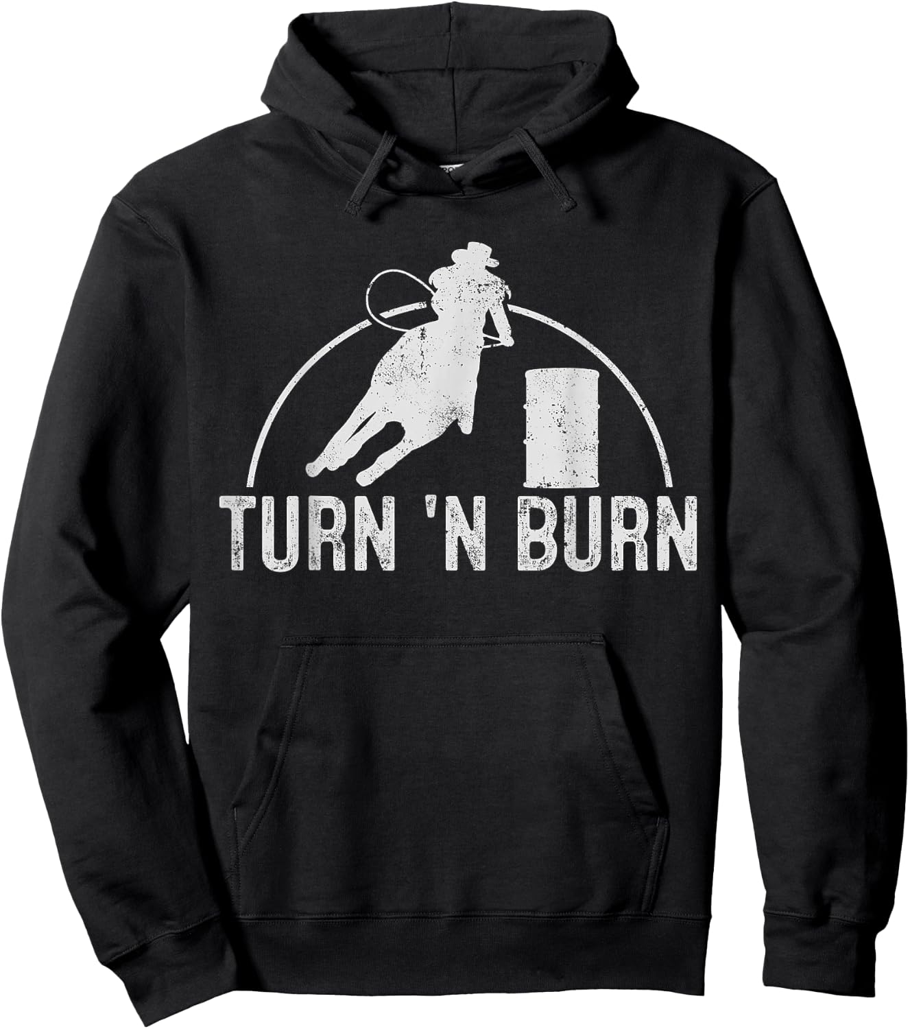Barrel Racing Rodeo Vintage Gift Hoodie - Hoodie | Black