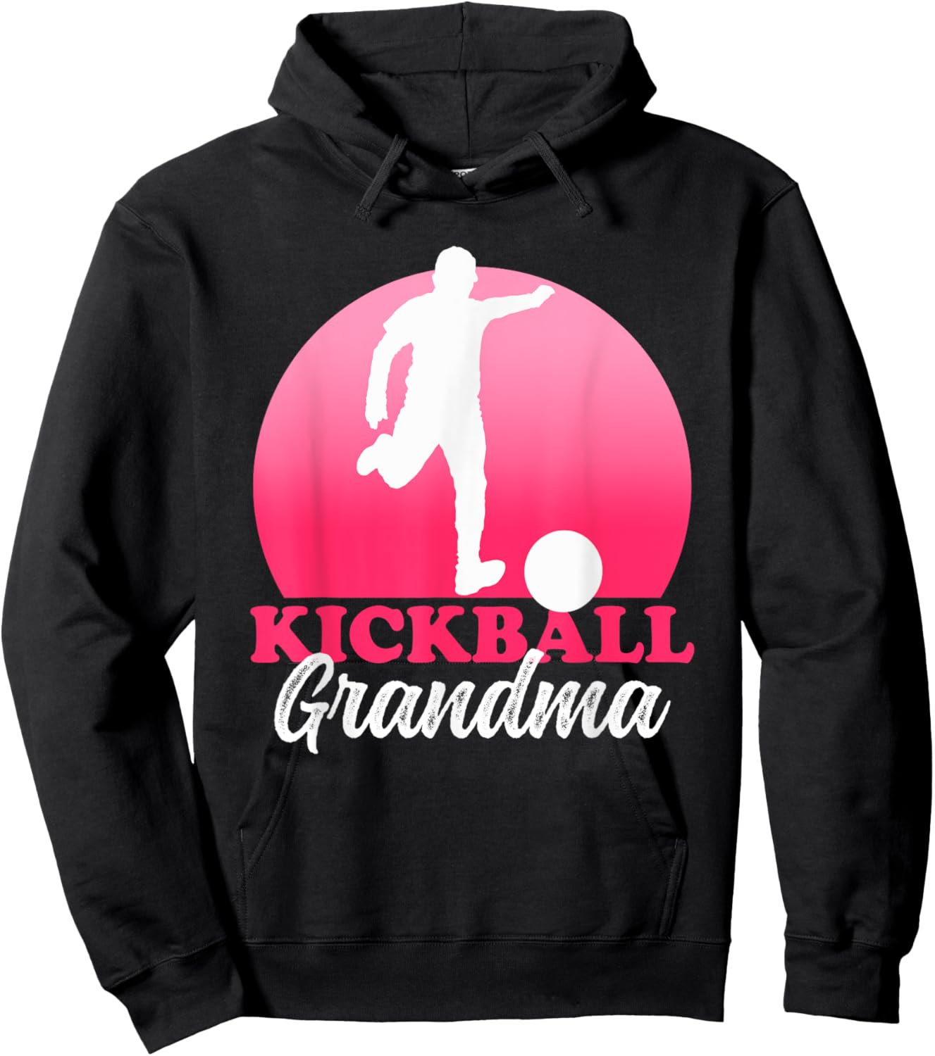Kickball Grandma | Kickballer Player Kickball Hoodie - Hoodie | Black