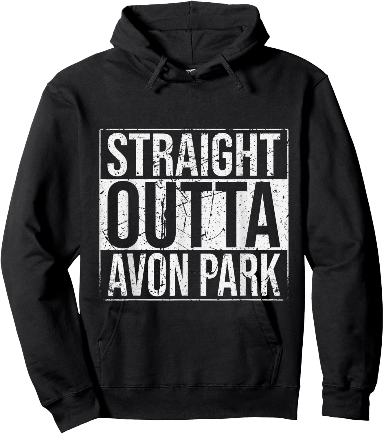 Straight Outta Avon Park Vintage Hoodie - Hoodie | Black