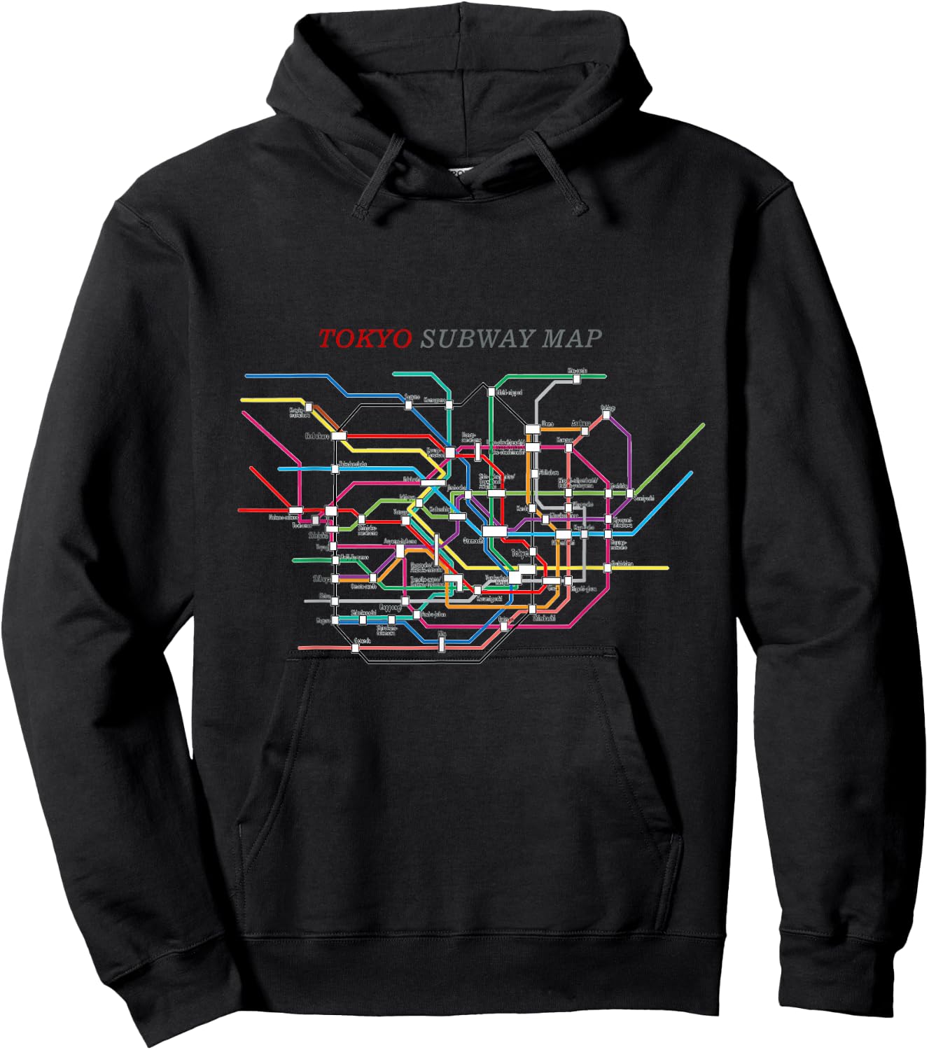 Tokyo Subway Map | Metro, Underground Hoodie - Hoodie | Black