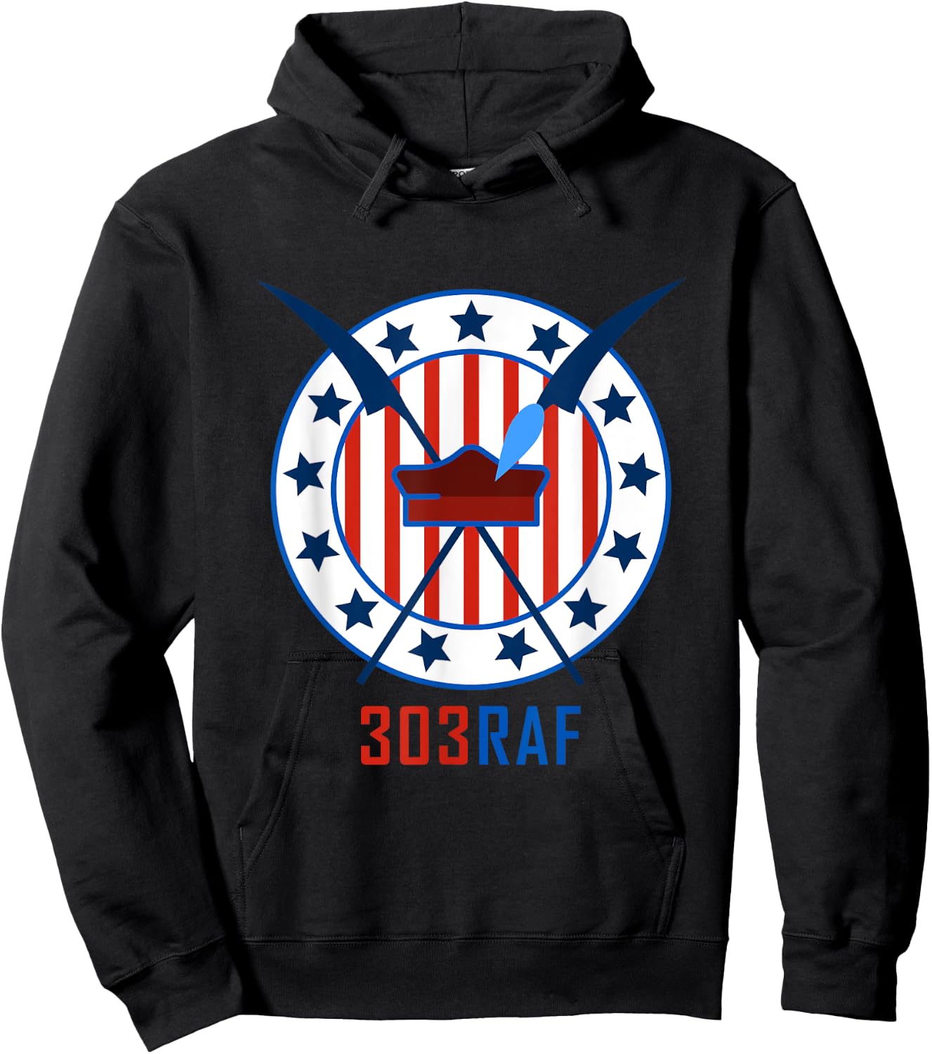 WWII RAF Dywizjon Kosciuszki 303 Poland Spitfire Squad Hoodie - Hoodie | Black