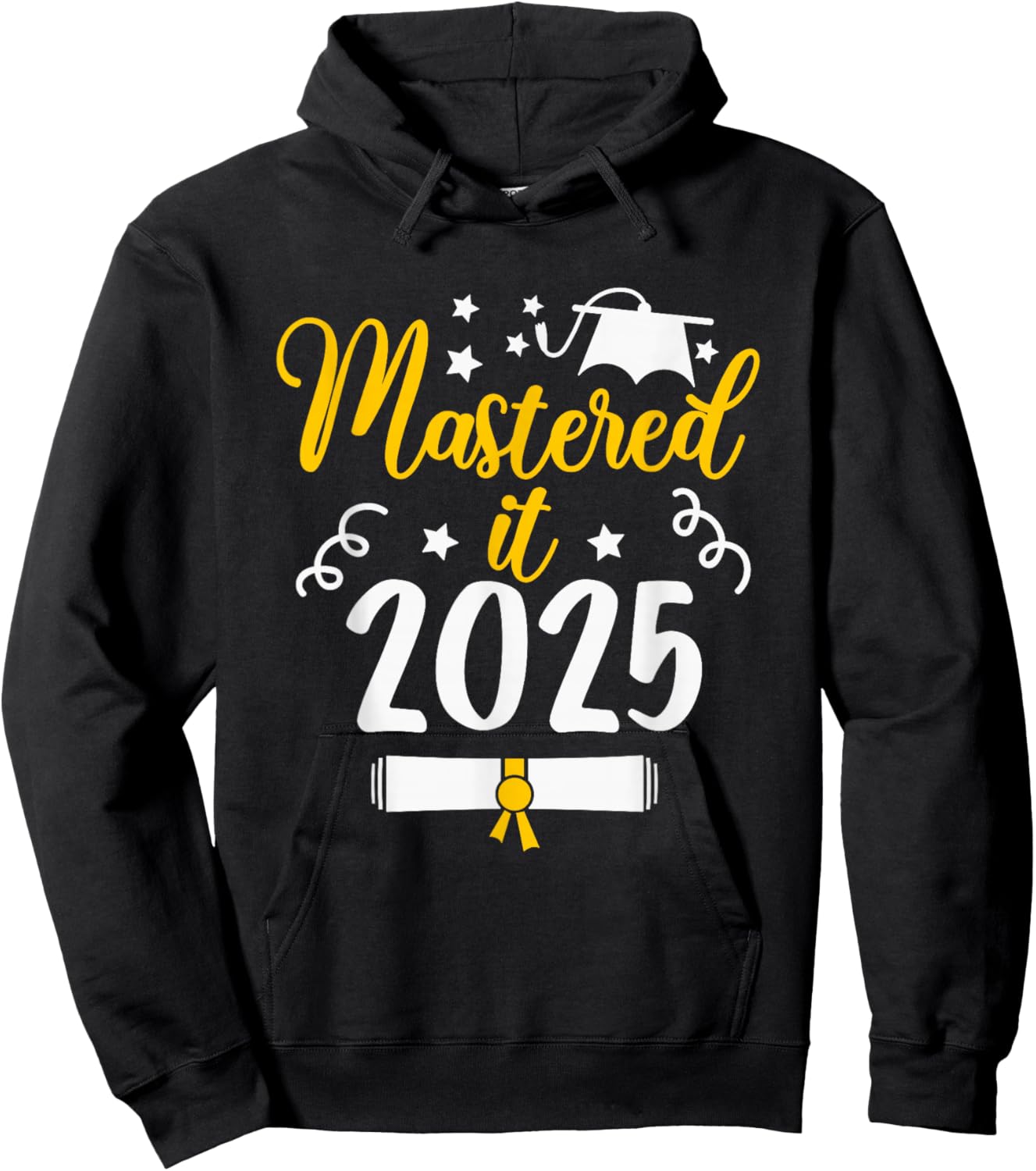Mastered it Class of 2025 Master Degree PHD Gifts Graduation Hoodie - Hoodie | Black