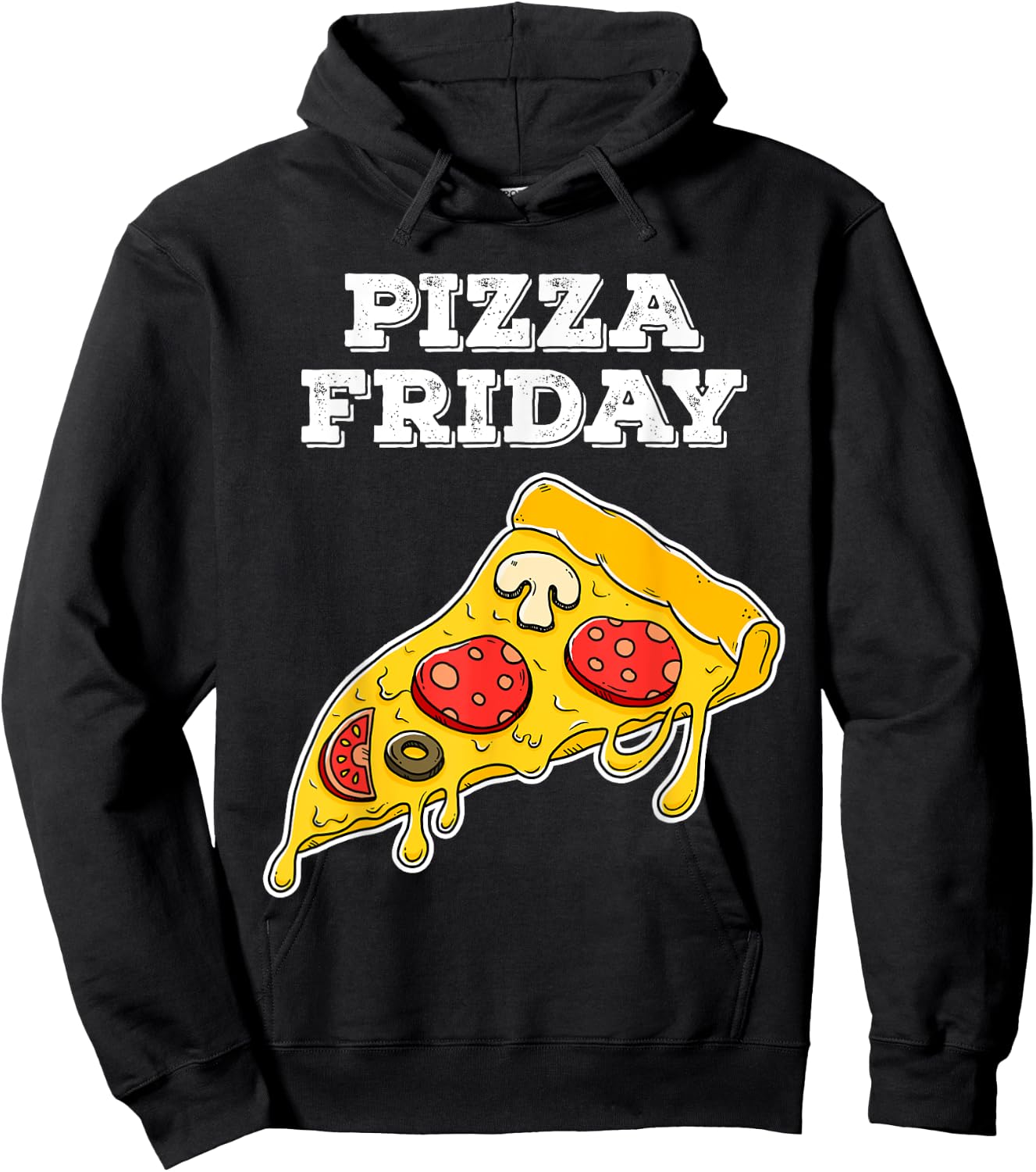 Pizza Friday for cheesy pizza fans Hoodie - Hoodie | Black