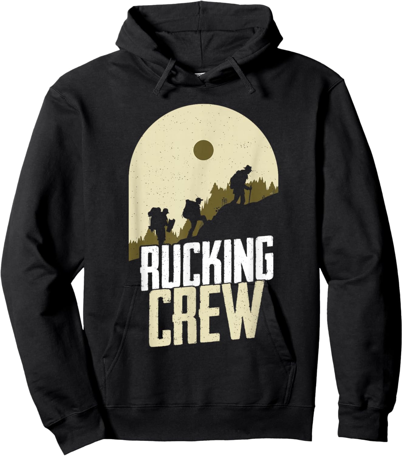 Rucking Crew Backpack Ruck Workout Rucking Hoodie - Hoodie | Black