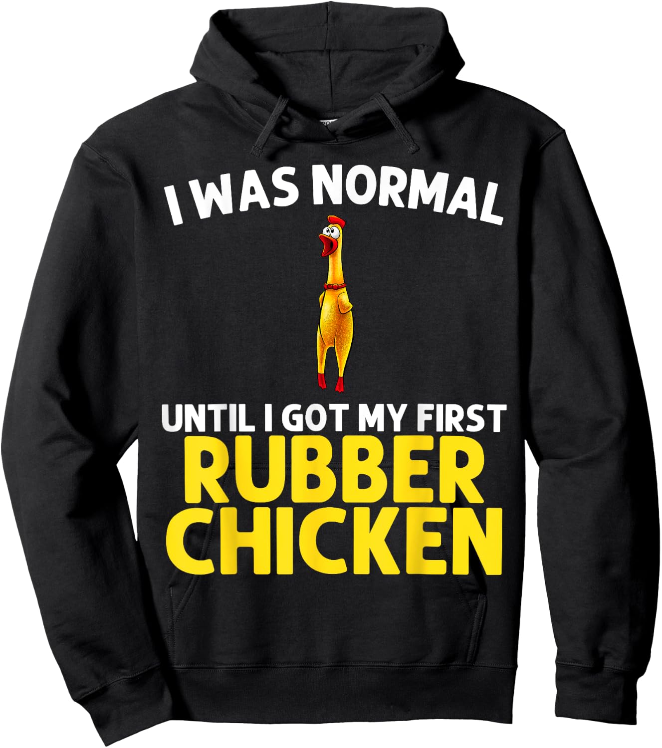 Funny Rubber Chicken Art Women Giant Rubber Chicken Hoodie - Hoodie | Black