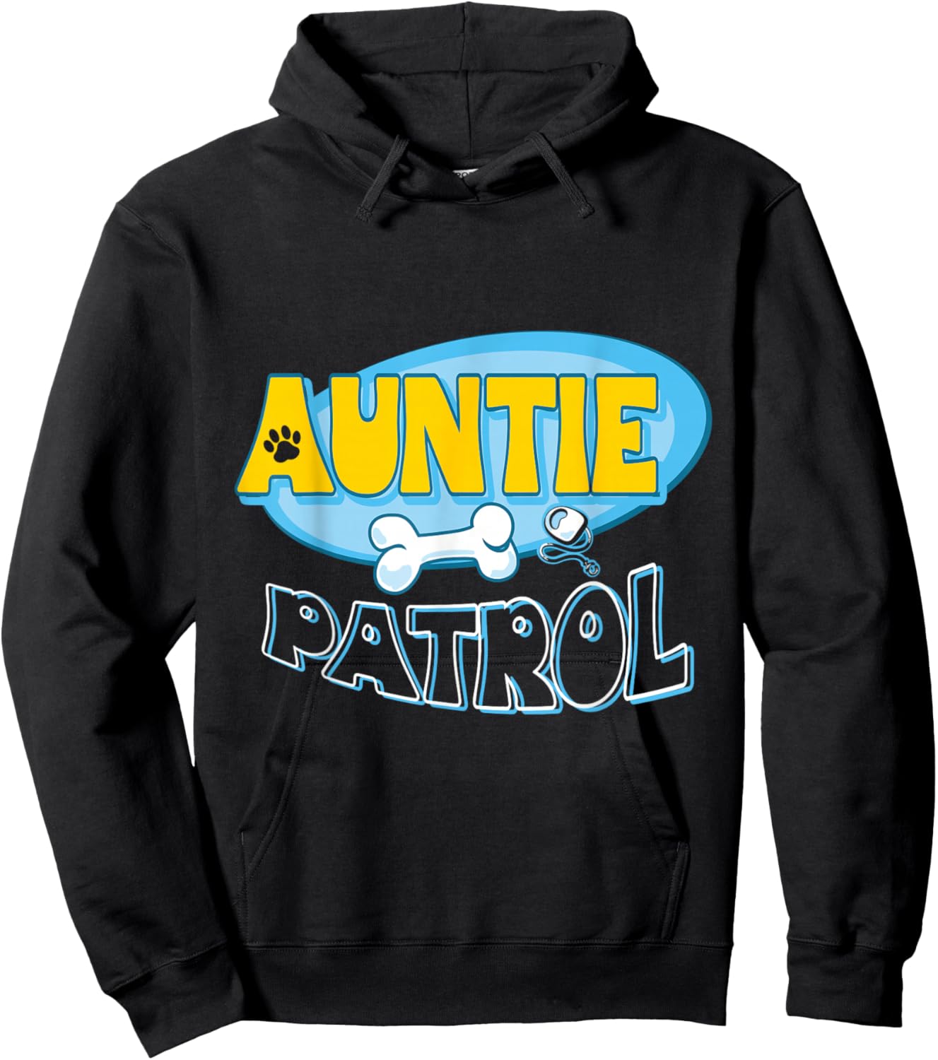 Auntie T Shirt Women Funny Auntie Gifts Funny Auntie Patrol Hoodie - Hoodie | Black
